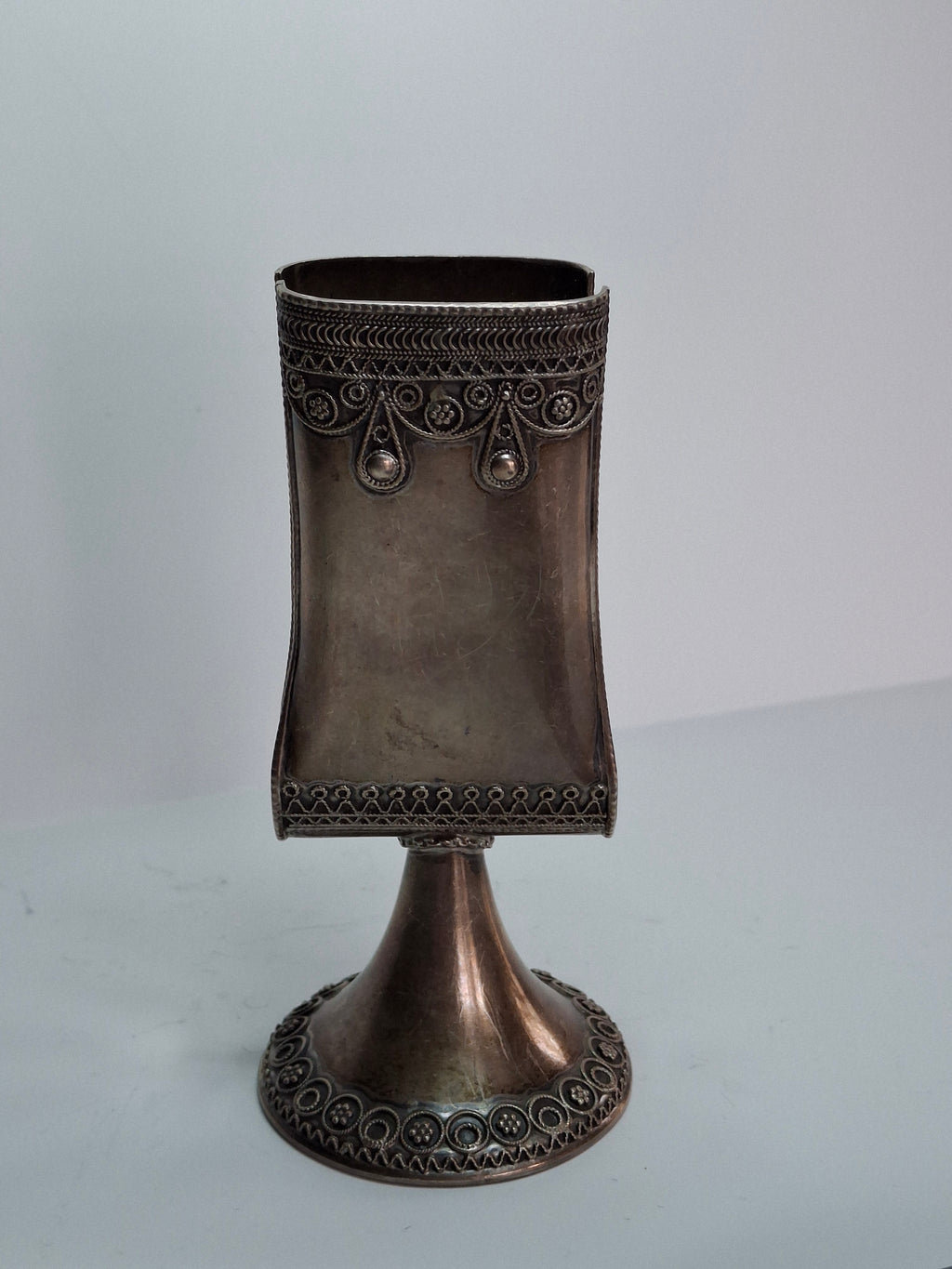 Vintage Sterling Silver 925 Havdalah Candle Holder Made in Israel - 1.9 oz Judaica
