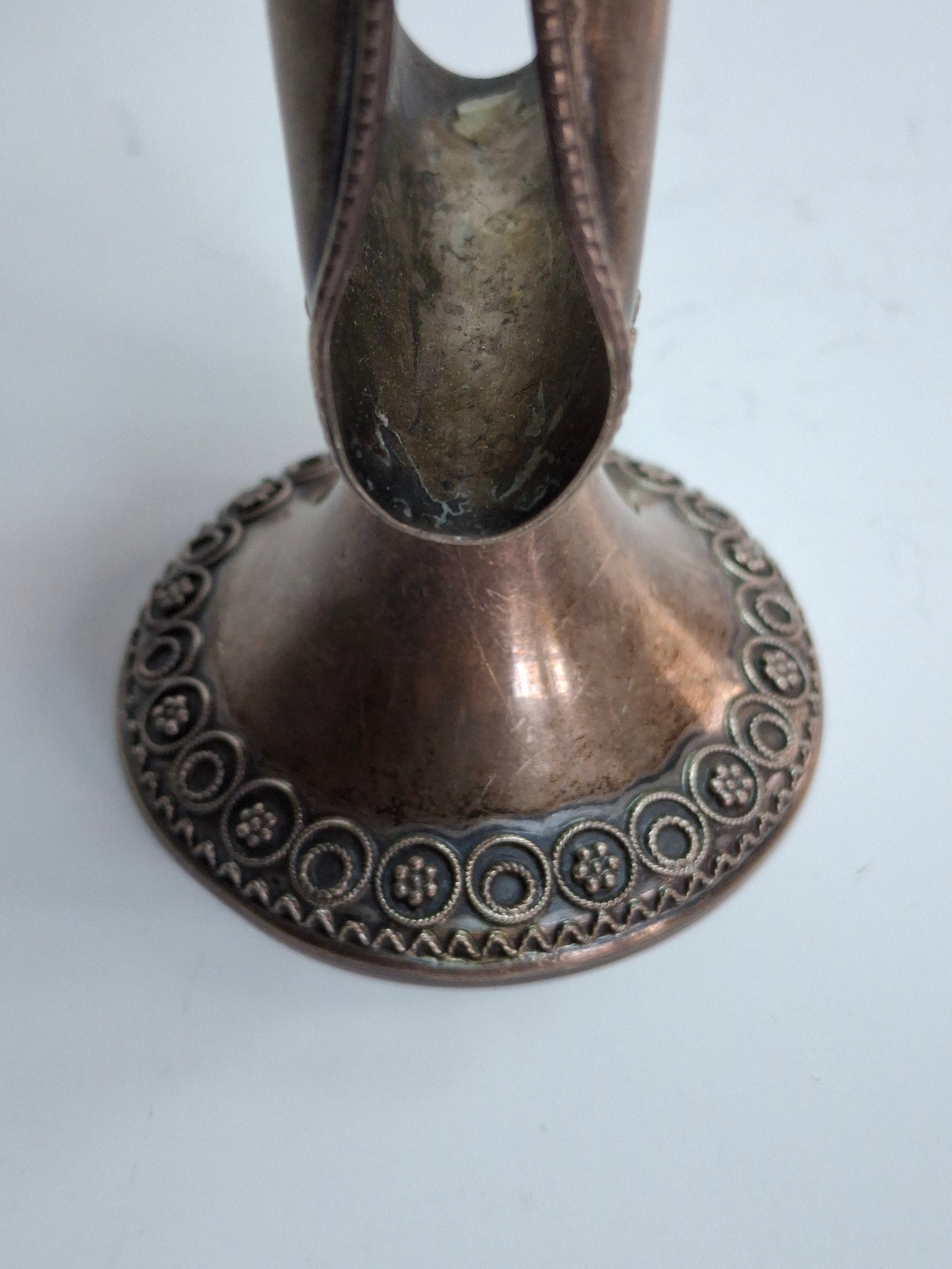 Vintage Sterling Silver 925 Havdalah Candle Holder Made in Israel - 1.9 oz Judaica