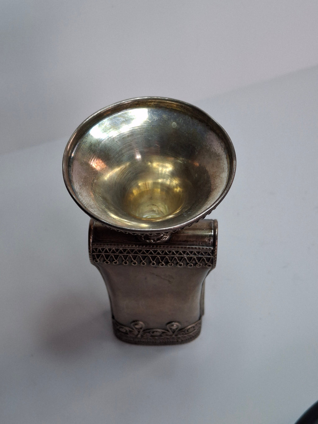 Vintage Sterling Silver 925 Havdalah Candle Holder Made in Israel - 1.9 oz Judaica