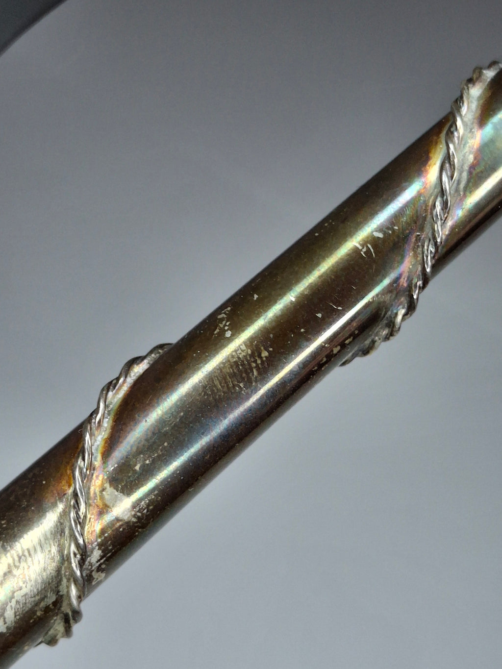 Museum Quality Antique Russian 84 Silver Judaica Torah Pointer Yad with Besamim Spice Holder, Lion Finial, Star of David, Ten Commandments, Red Stone, 1.9 oz, c. 1890