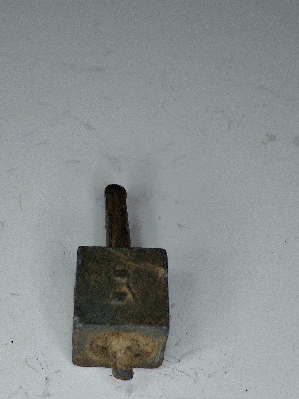 Antique Lead Dreidels Excavated from Uman, Ukraine - Late 19th/Early 20th Century Jewish Hanukkah Artifacts