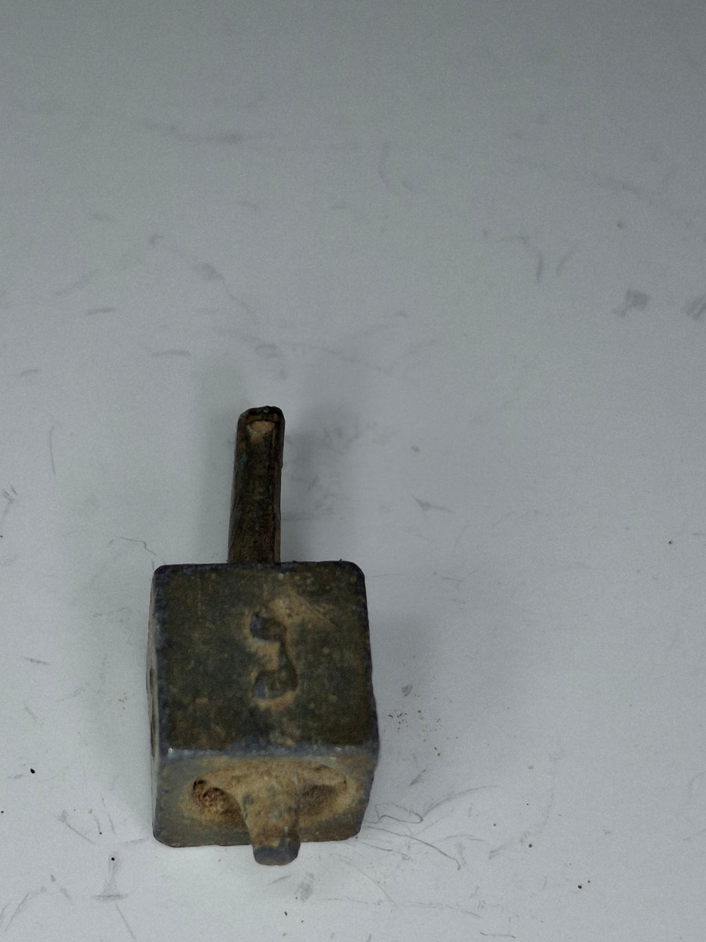 Antique Lead Dreidels Excavated from Uman, Ukraine - Late 19th/Early 20th Century Jewish Hanukkah Artifacts