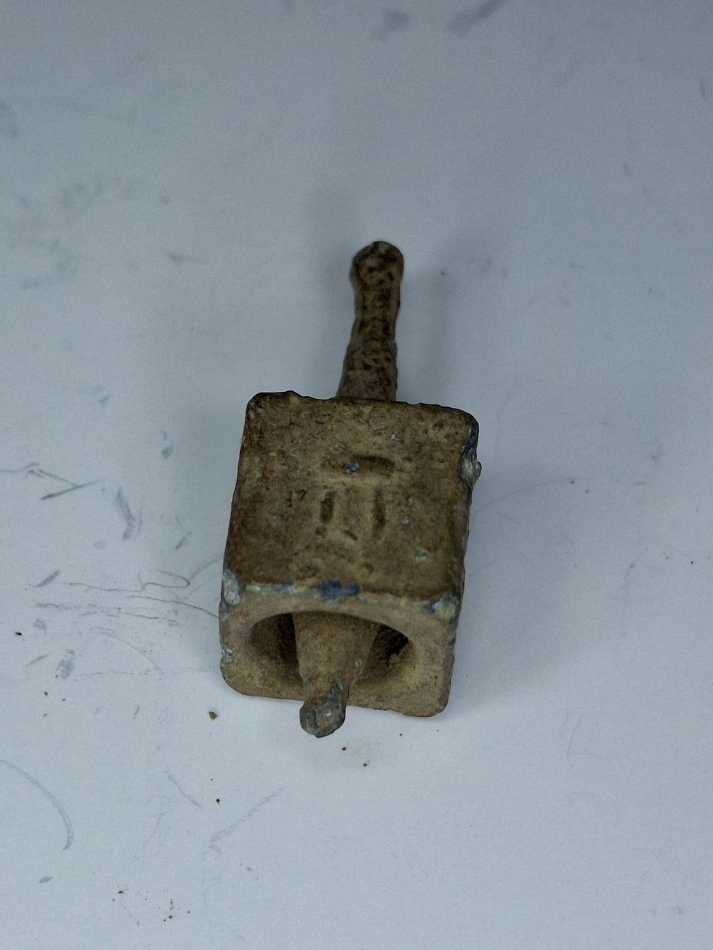 Antique Lead Dreidels Excavated from Uman, Ukraine - Late 19th/Early 20th Century Jewish Hanukkah Artifacts