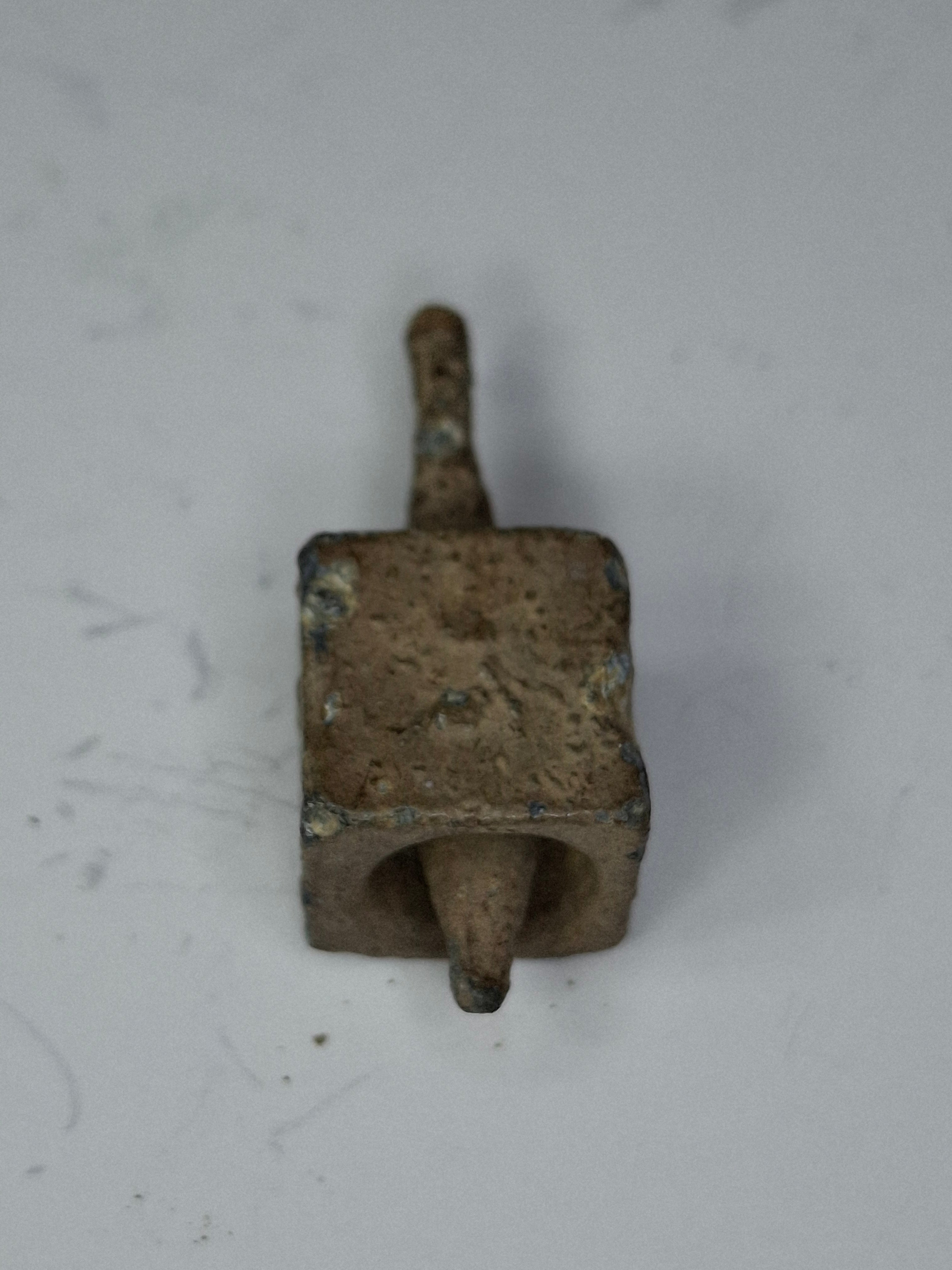 Antique Lead Dreidels Excavated from Uman, Ukraine - Late 19th/Early 20th Century Jewish Hanukkah Artifacts