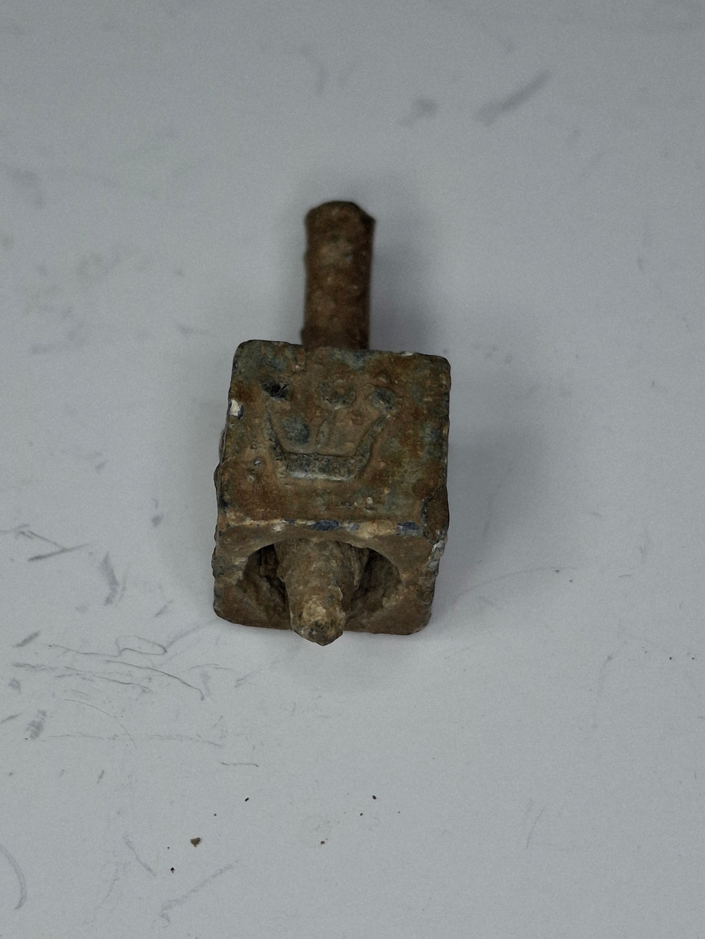 Antique Lead Dreidels Excavated from Uman, Ukraine - Late 19th/Early 20th Century Jewish Hanukkah Artifacts