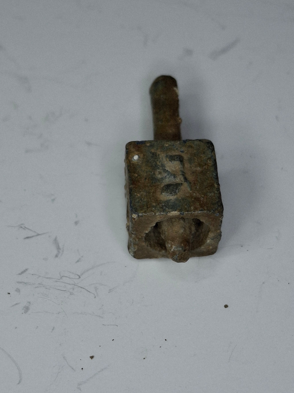 Antique Lead Dreidels Excavated from Uman, Ukraine - Late 19th/Early 20th Century Jewish Hanukkah Artifacts