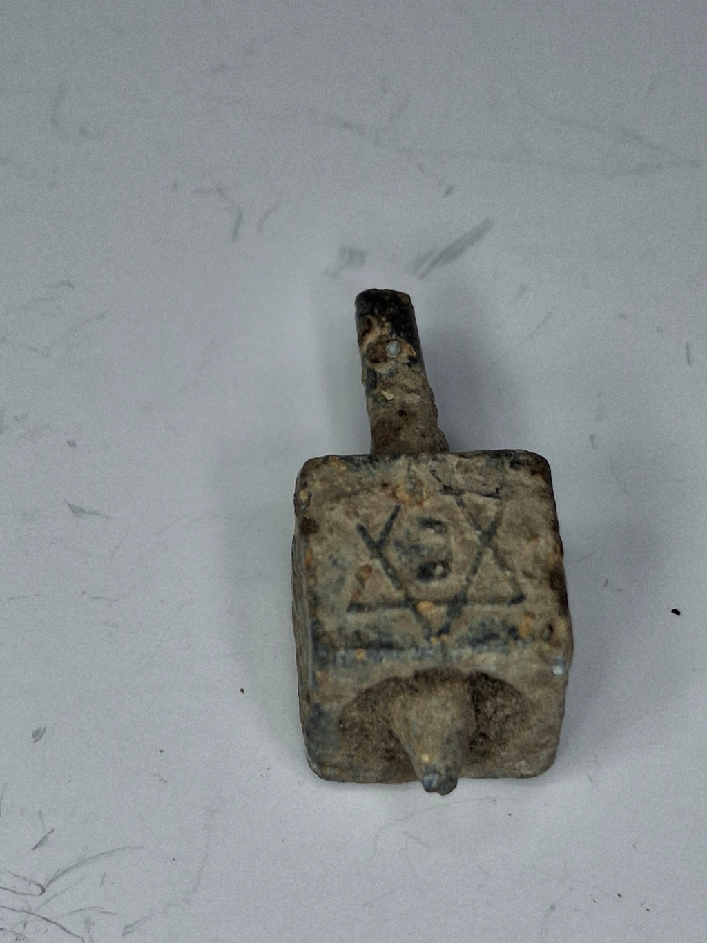 Antique Lead Dreidels Excavated from Uman, Ukraine - Late 19th/Early 20th Century Jewish Hanukkah Artifacts