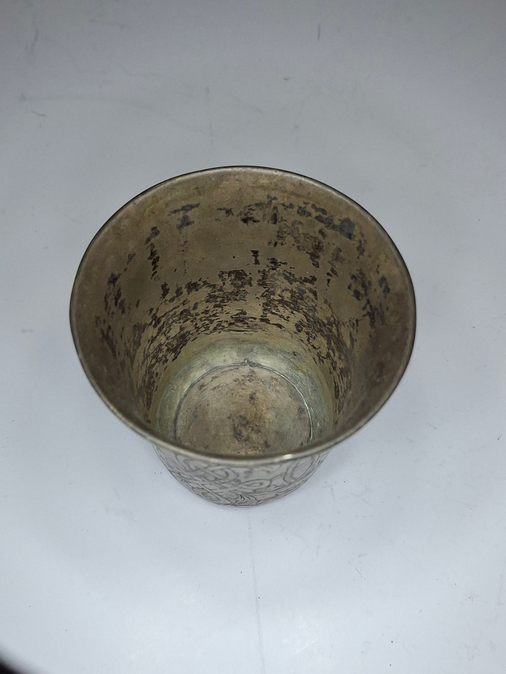 Antique German 12 Loth Silver Engraved Kiddush Cup Beaker - c. 1860