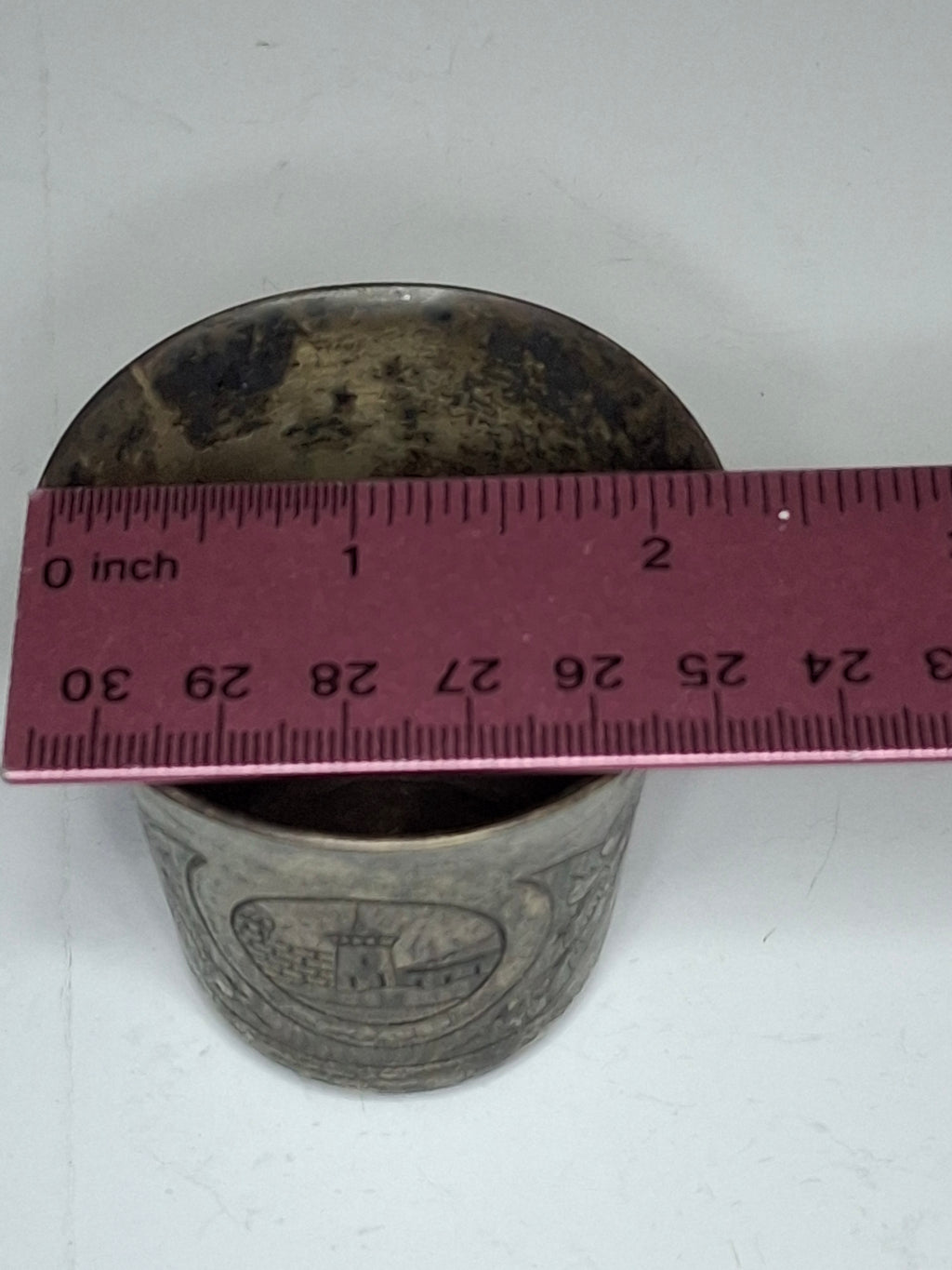 Antique Russian Imperial 84 Silver Kiddush Cup - 2.3 oz, Engraved Tower of David Jerusalem Motif, Hallmarked 1879 Moscow, Judaica