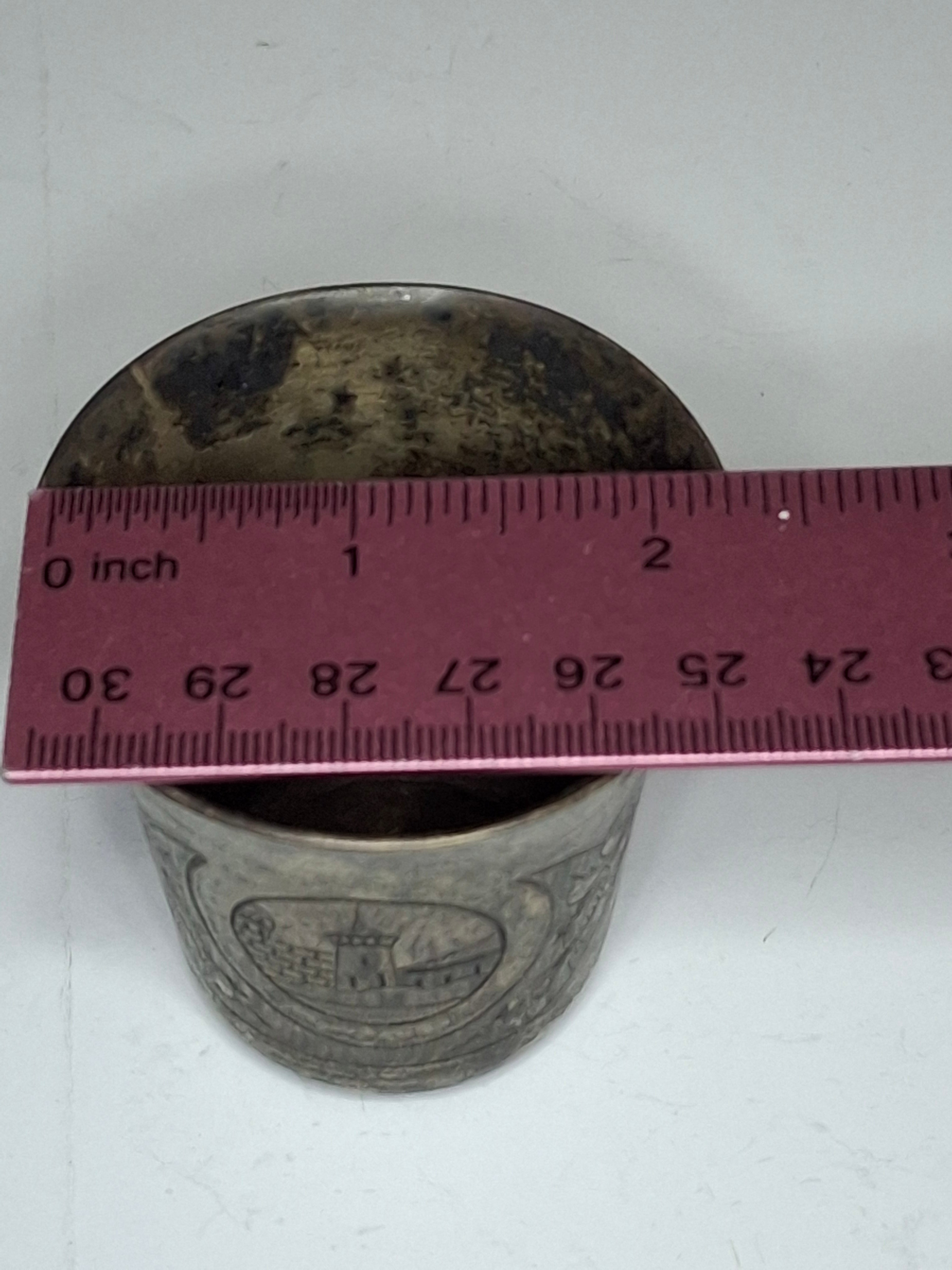 Antique Russian Imperial 84 Silver Kiddush Cup - 2.3 oz, Engraved Tower of David Jerusalem Motif, Hallmarked 1879 Moscow, Judaica