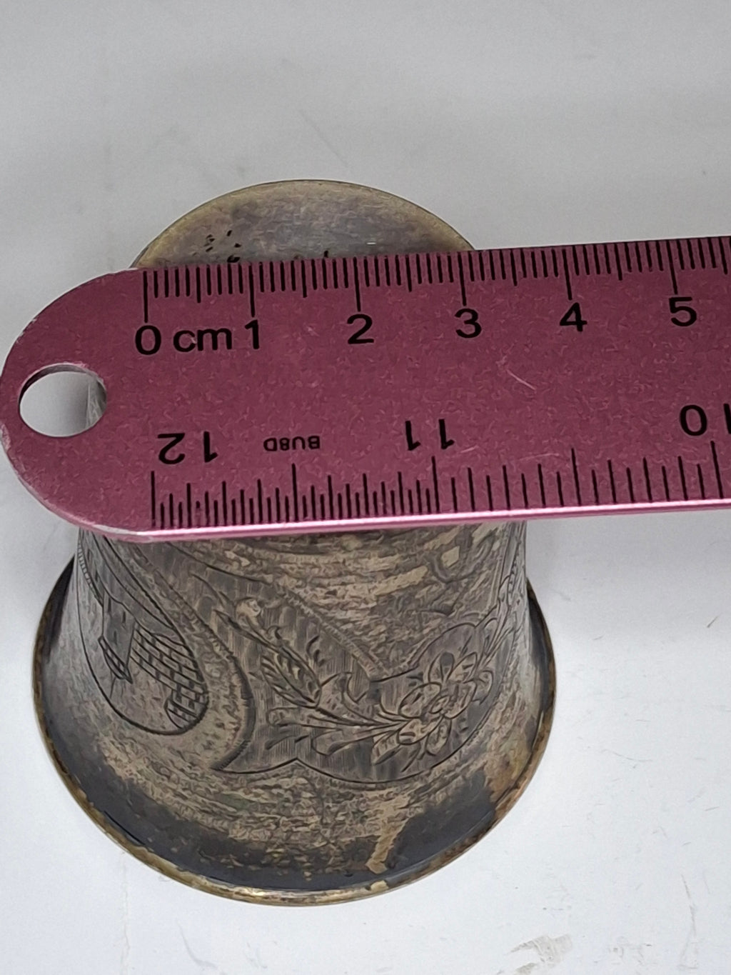 Antique Russian Imperial 84 Silver Kiddush Cup - 2.3 oz, Engraved Tower of David Jerusalem Motif, Hallmarked 1879 Moscow, Judaica