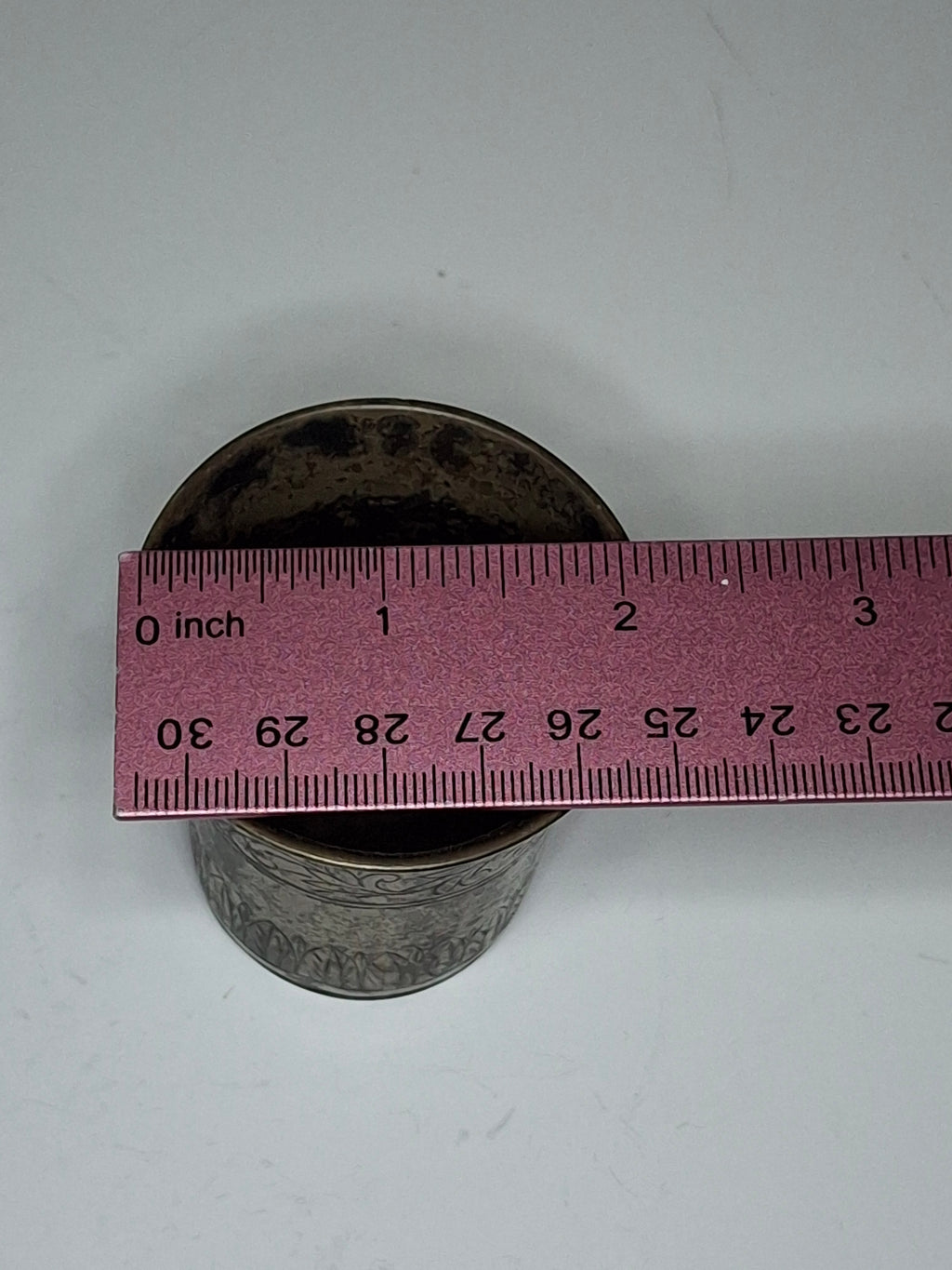 Antique 1821 European Silver Kiddush Cup Beaker - 12 Loth Hallmarked, Floral