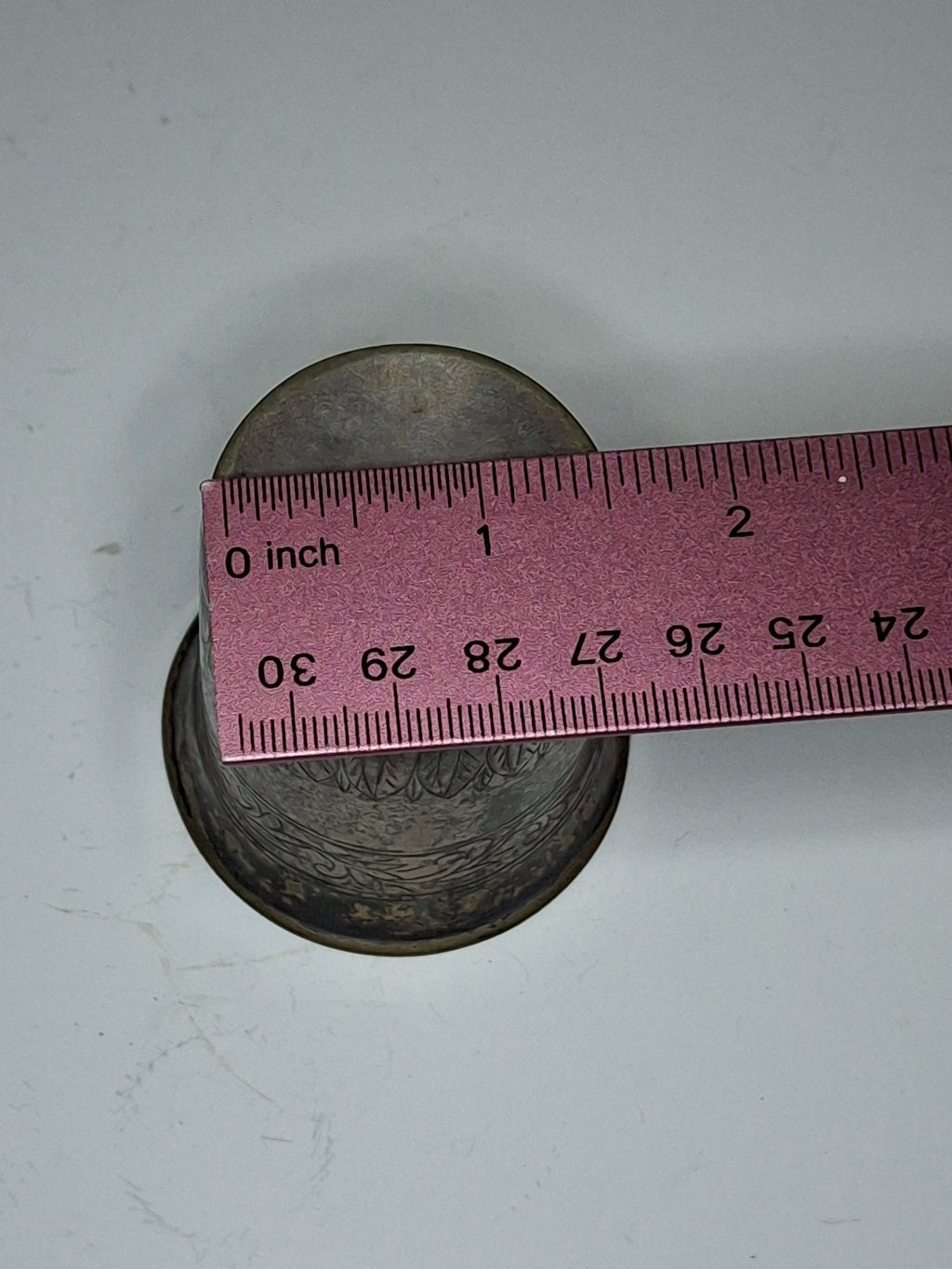 Antique 1821 European Silver Kiddush Cup Beaker - 12 Loth Hallmarked, Floral