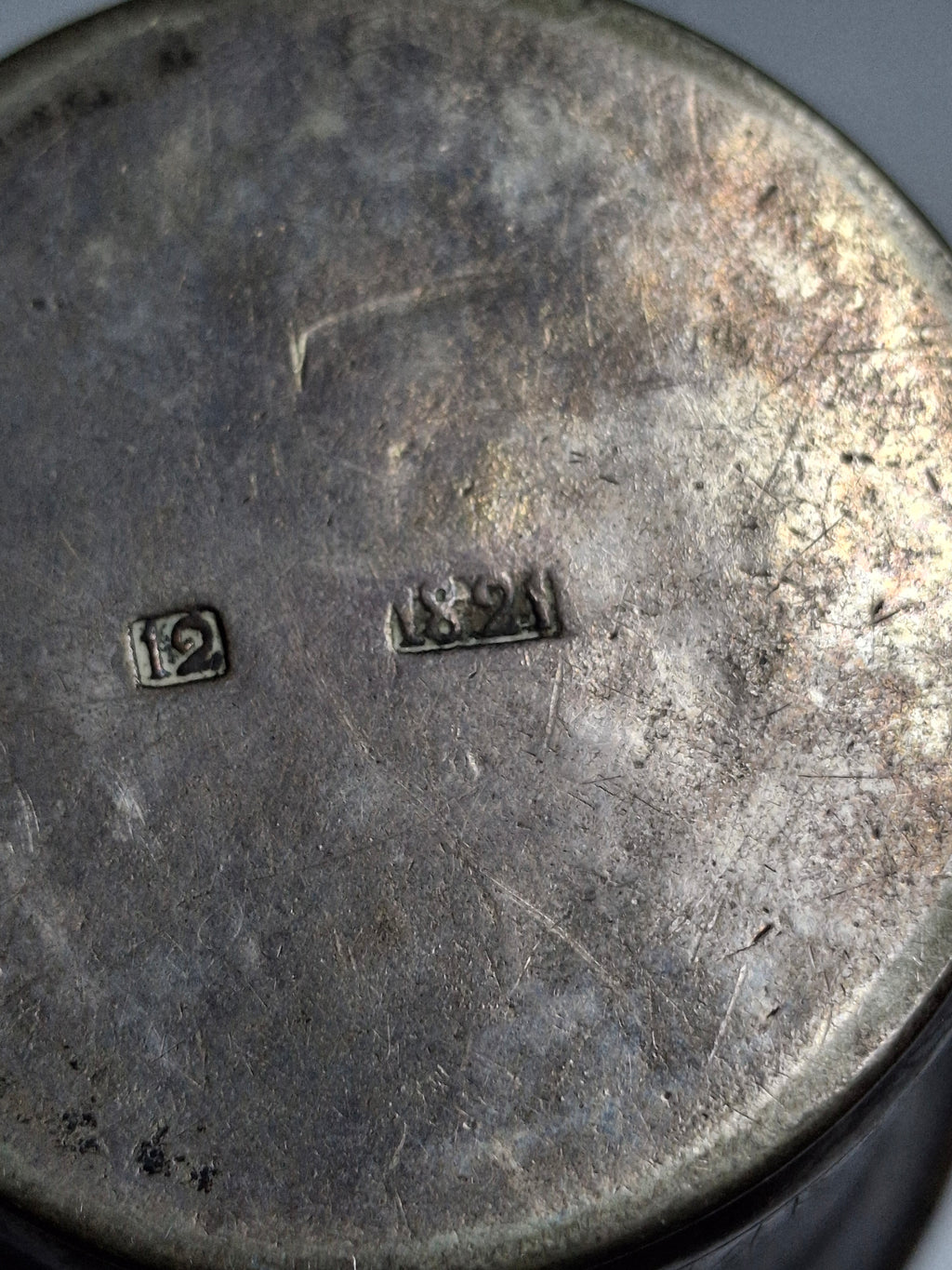 Antique 1821 European Silver Kiddush Cup Beaker - 12 Loth Hallmarked, Floral