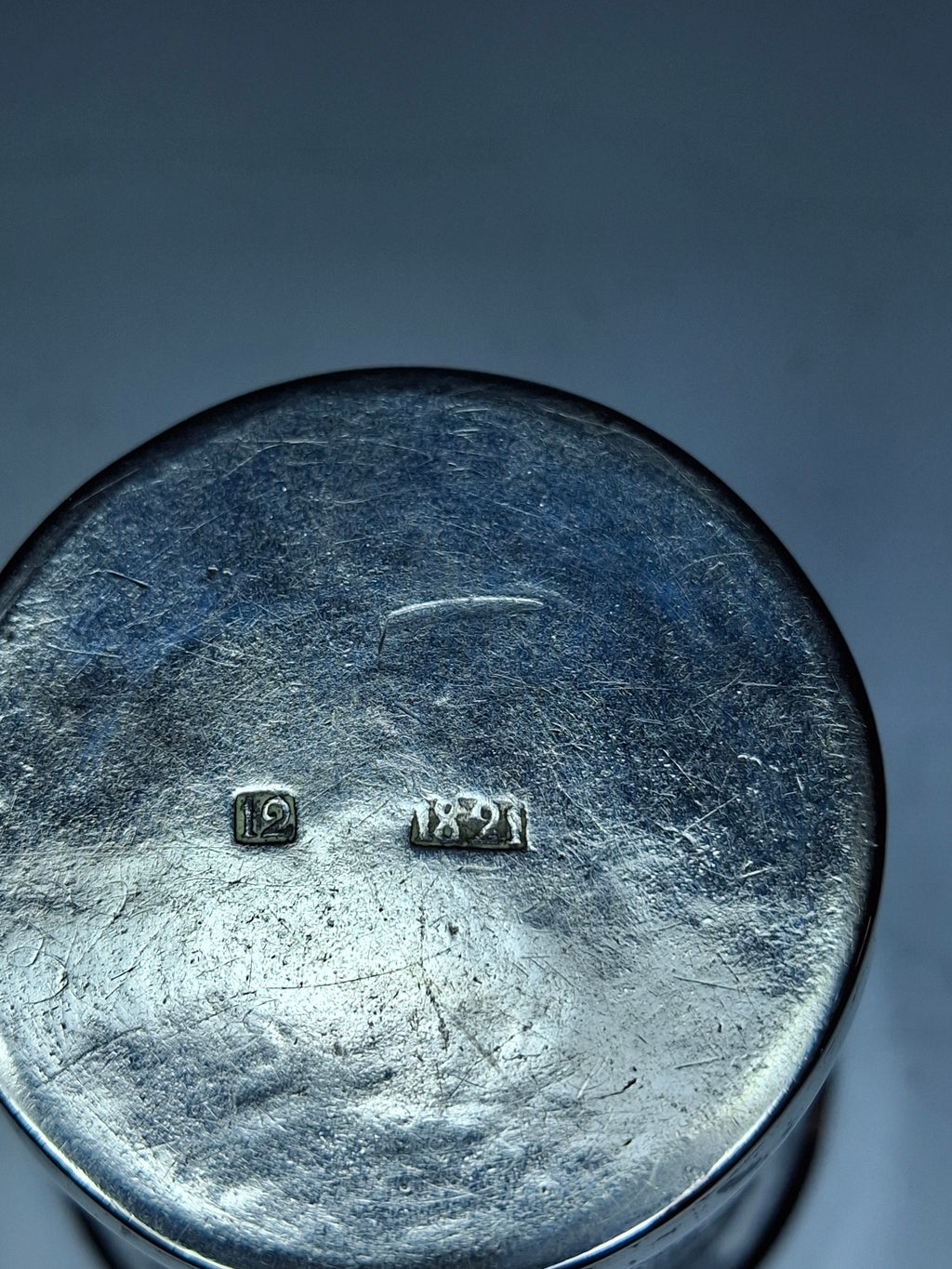 Antique 1821 European Silver Kiddush Cup Beaker - 12 Loth Hallmarked, Floral