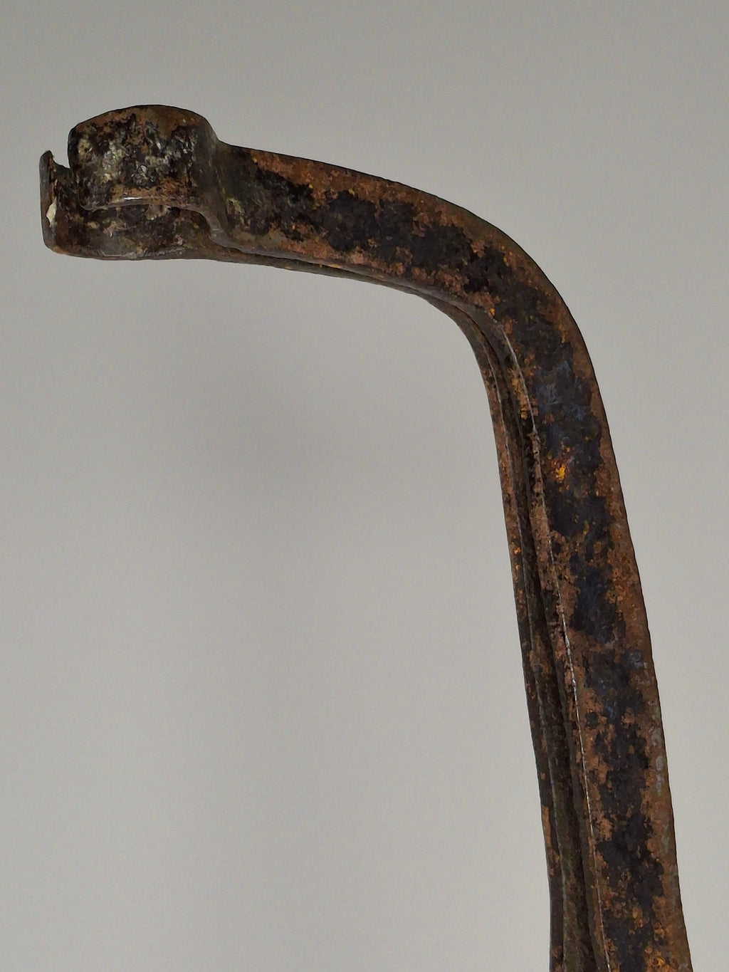 Antique 18th-Early 19thC Wrought Iron Rushlight Splint & Candle Holder - Hand-Forged Primitive Lighting Tool