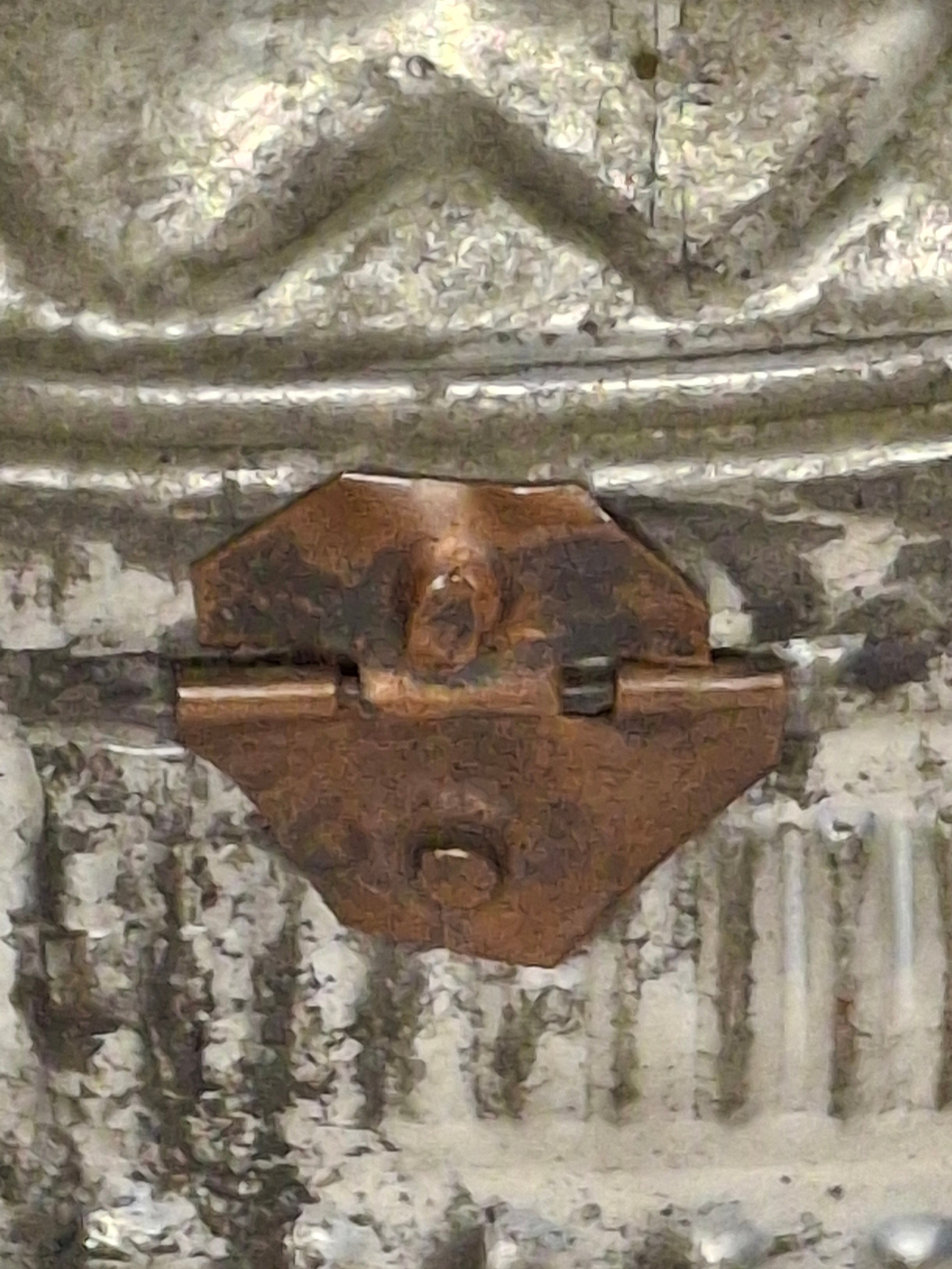 Vintage Early 20th Century Tin Etrog Box Embossed Judaica Sukkot w/ Brass Handle & Hinge – Bezalel Style