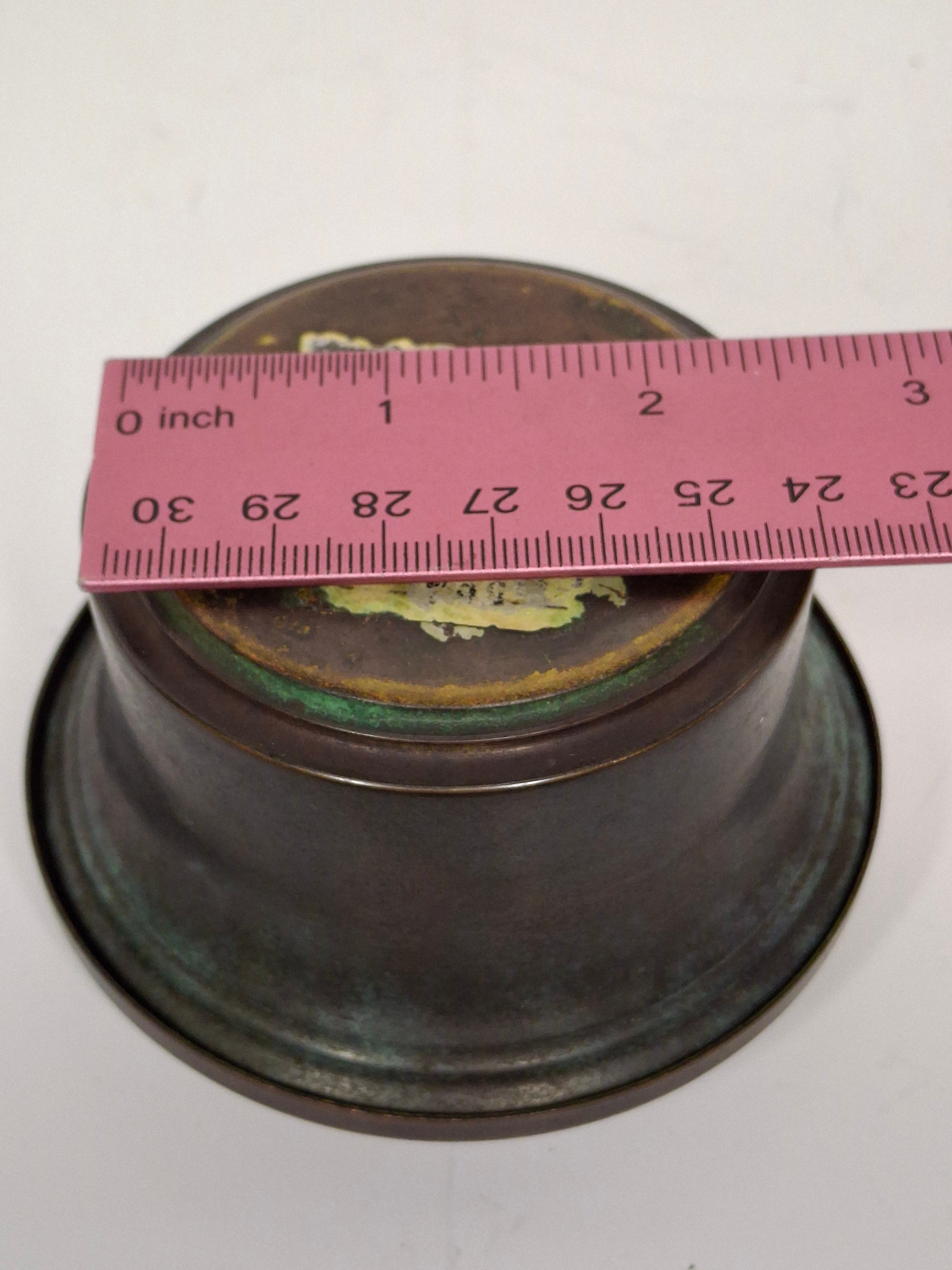 Vintage Medinat Yisrael Trinket Box with Map Lid - Authentic Israeli Souvenir