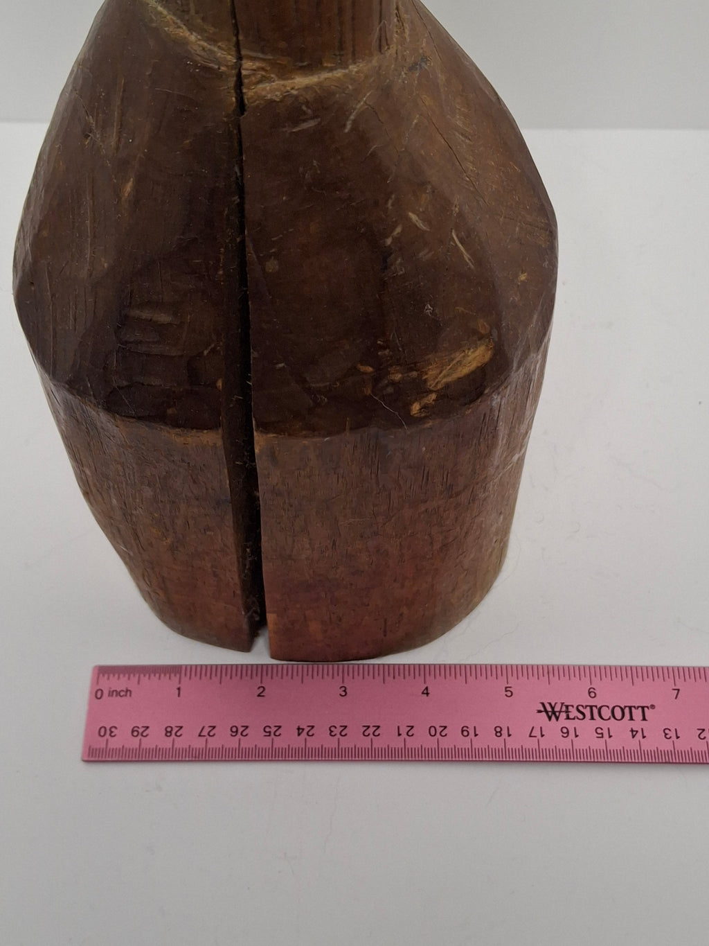 Exceptional and Rare Early American Wrought Iron Standing Rushlight / Splint Holder on Original Turned Wood Base – c.1780-1820 New England