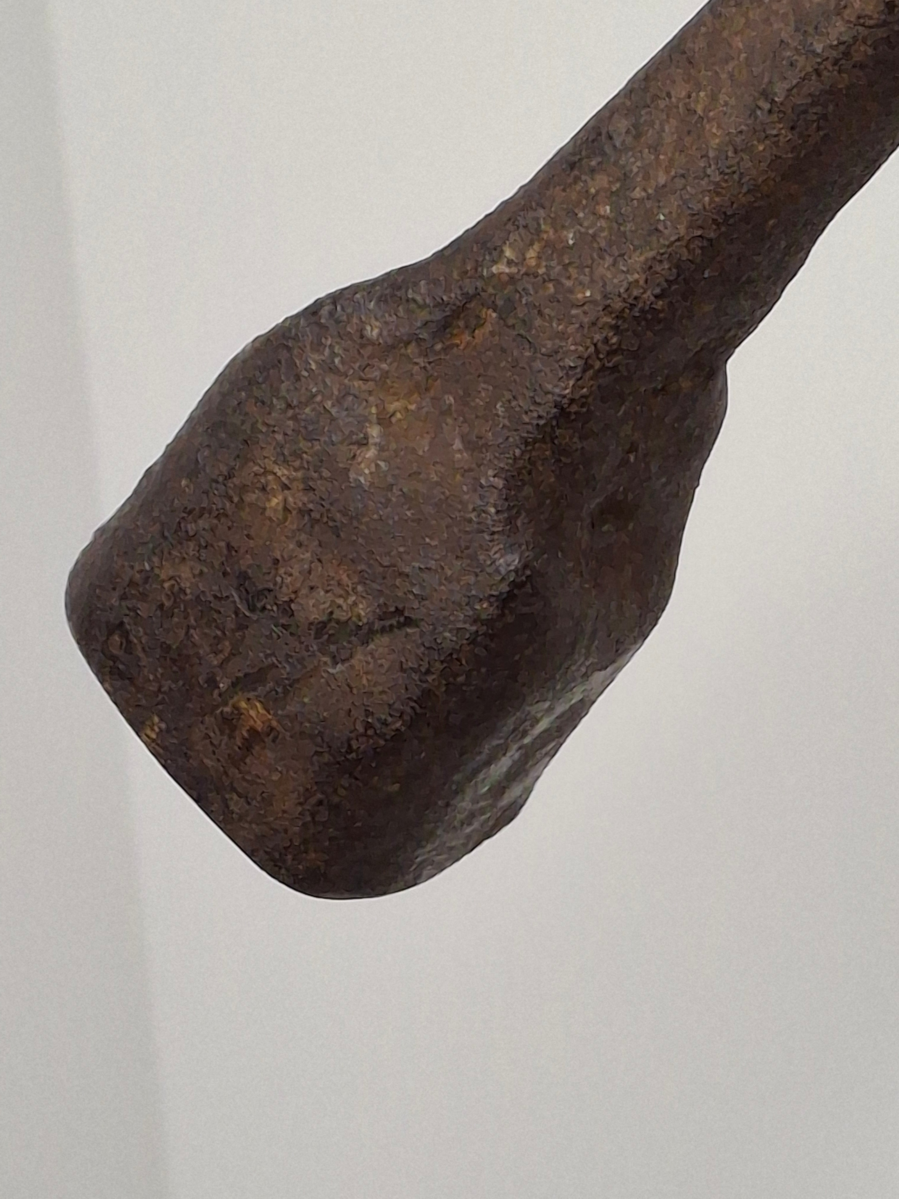 Exceptional and Rare Early American Wrought Iron Standing Rushlight / Splint Holder on Original Turned Wood Base – c.1780-1820 New England