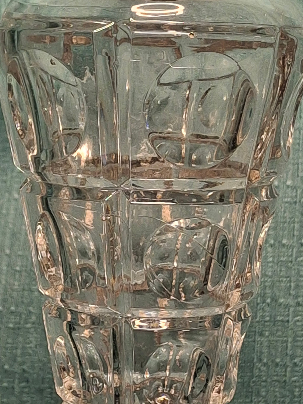 Tall Victorian Cut Glass Duplex Oil Lamp Brass Double Fluid Burner Snuff Caps c1880-1900