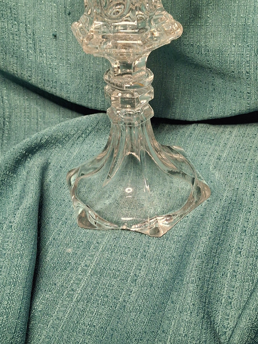 Antique 1840s Tall Sandwich Glass Double Whale Oil Burner Lamp - Clear Blown Font, Brass Fittings, Minor Base Chip - American Primitive Lighting