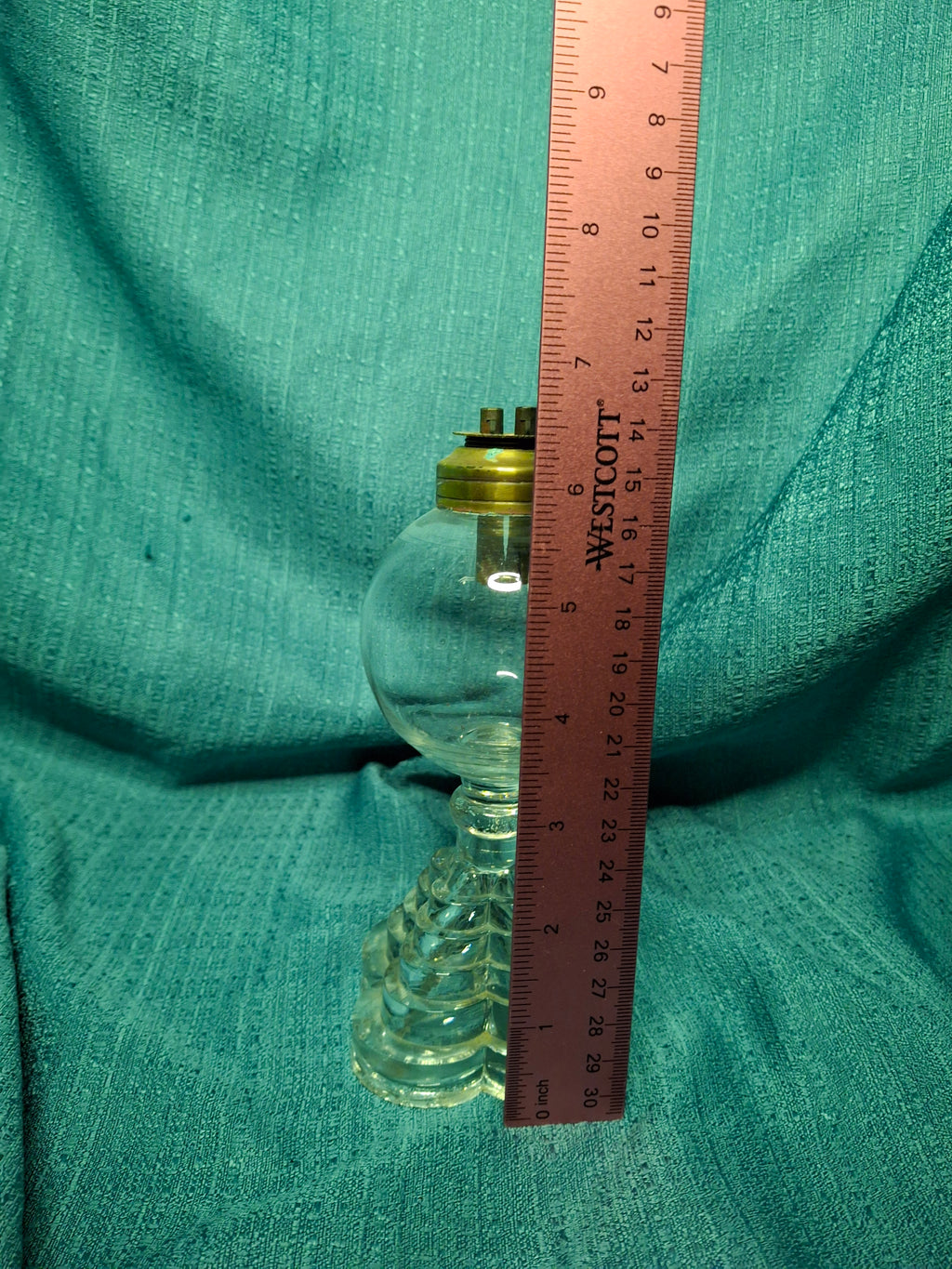 Antique Double Whale Oil Lamp with Stepped Glass Base, Circa 1840s – Original Burner, Early American Lighting