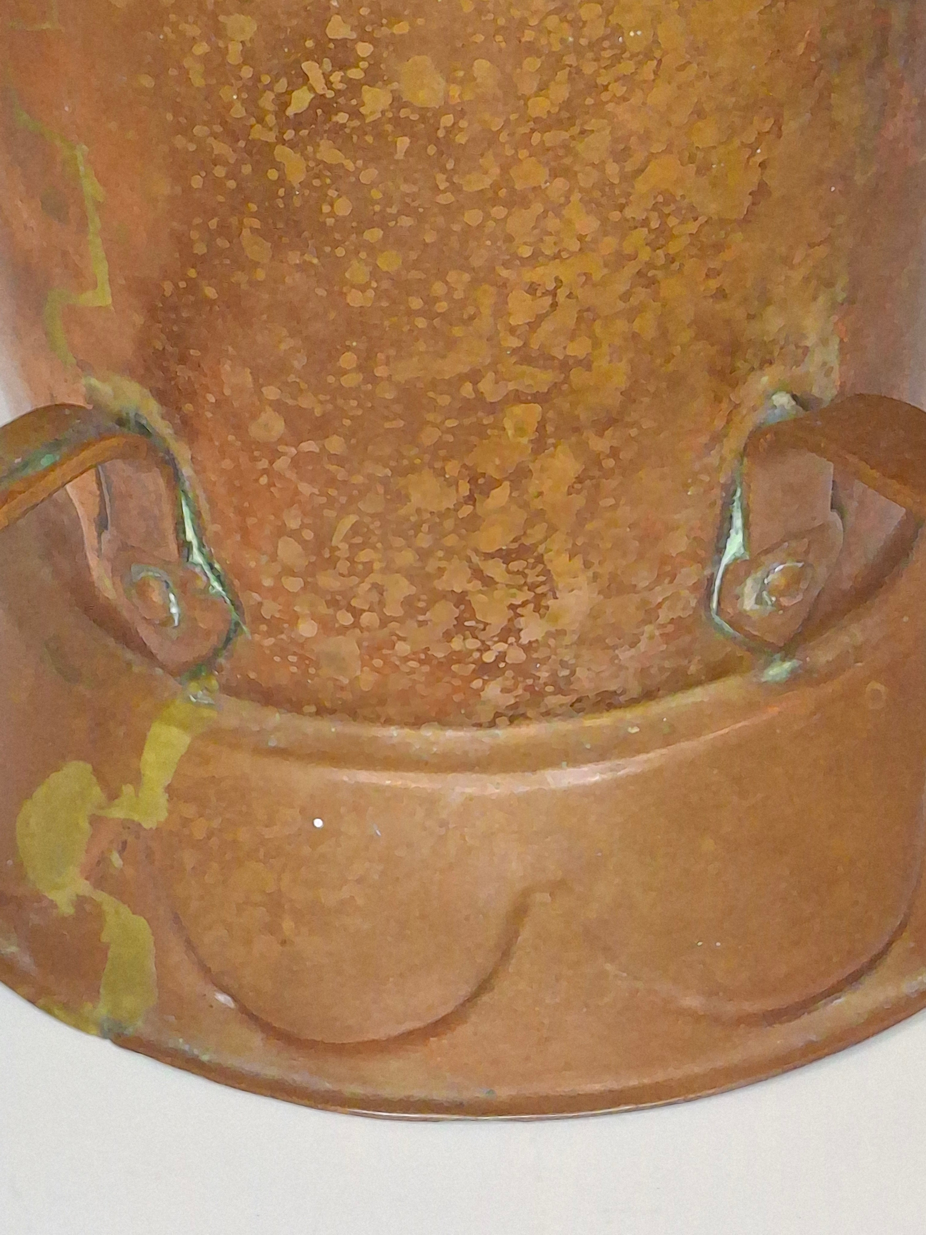 Very Rare Antique Early 1800s Russian Copper Netilat Yadayim Washing Cup with Unique Base - Jewish Ritual Vessel