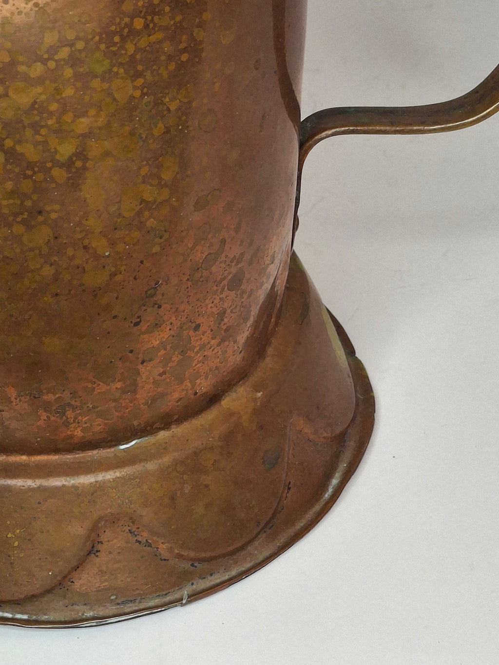 Very Rare Antique Early 1800s Russian Copper Netilat Yadayim Washing Cup with Unique Base - Jewish Ritual Vessel