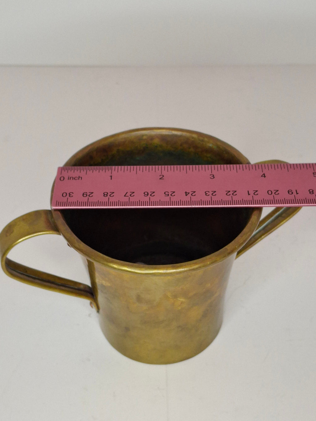 Antique Russian Brass Netilat Yadayim Hand Washing Cup, Circa 1898 Maker's Mark, Tula