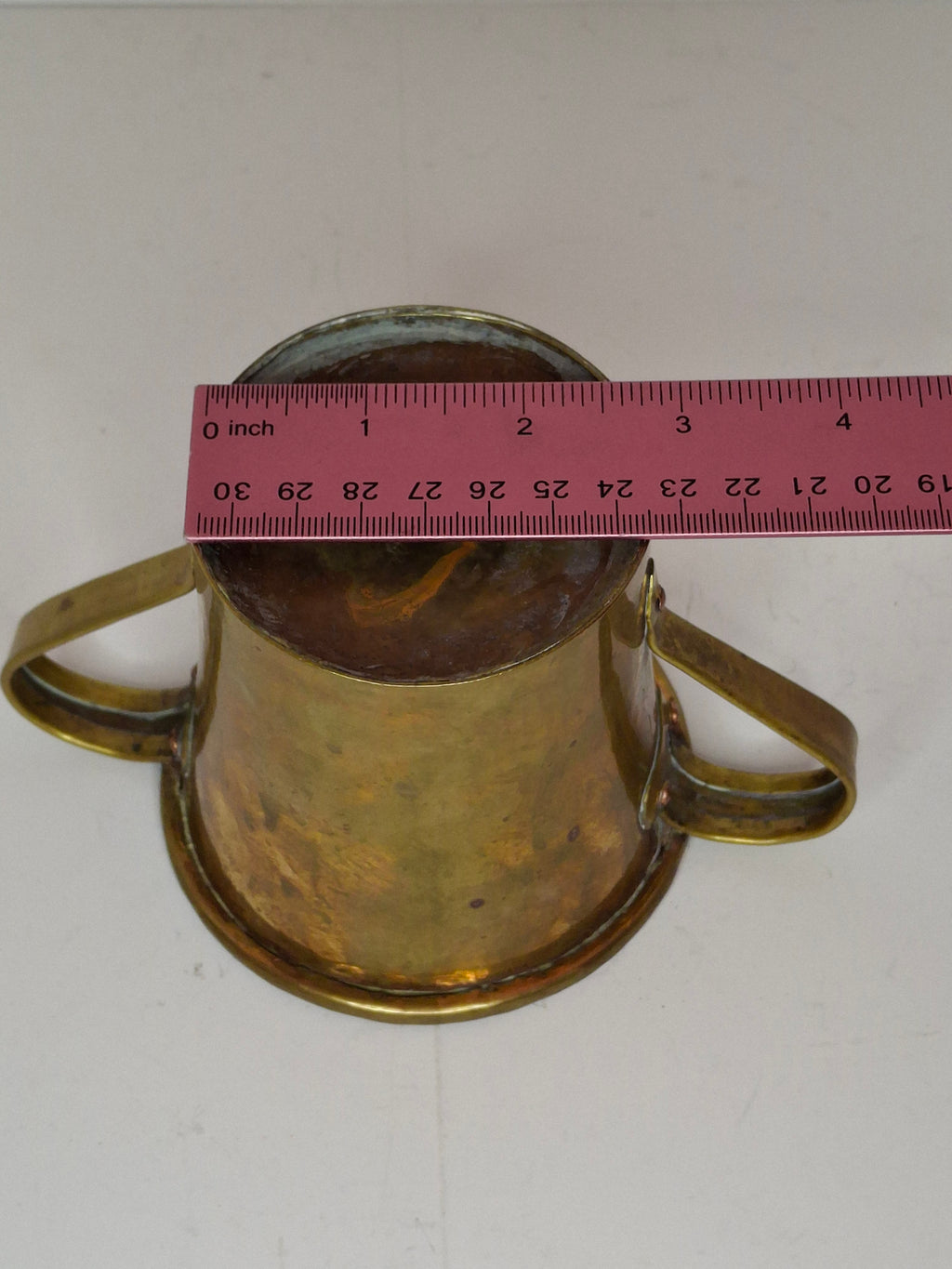 Antique Russian Brass Netilat Yadayim Hand Washing Cup, Circa 1898 Maker's Mark, Tula