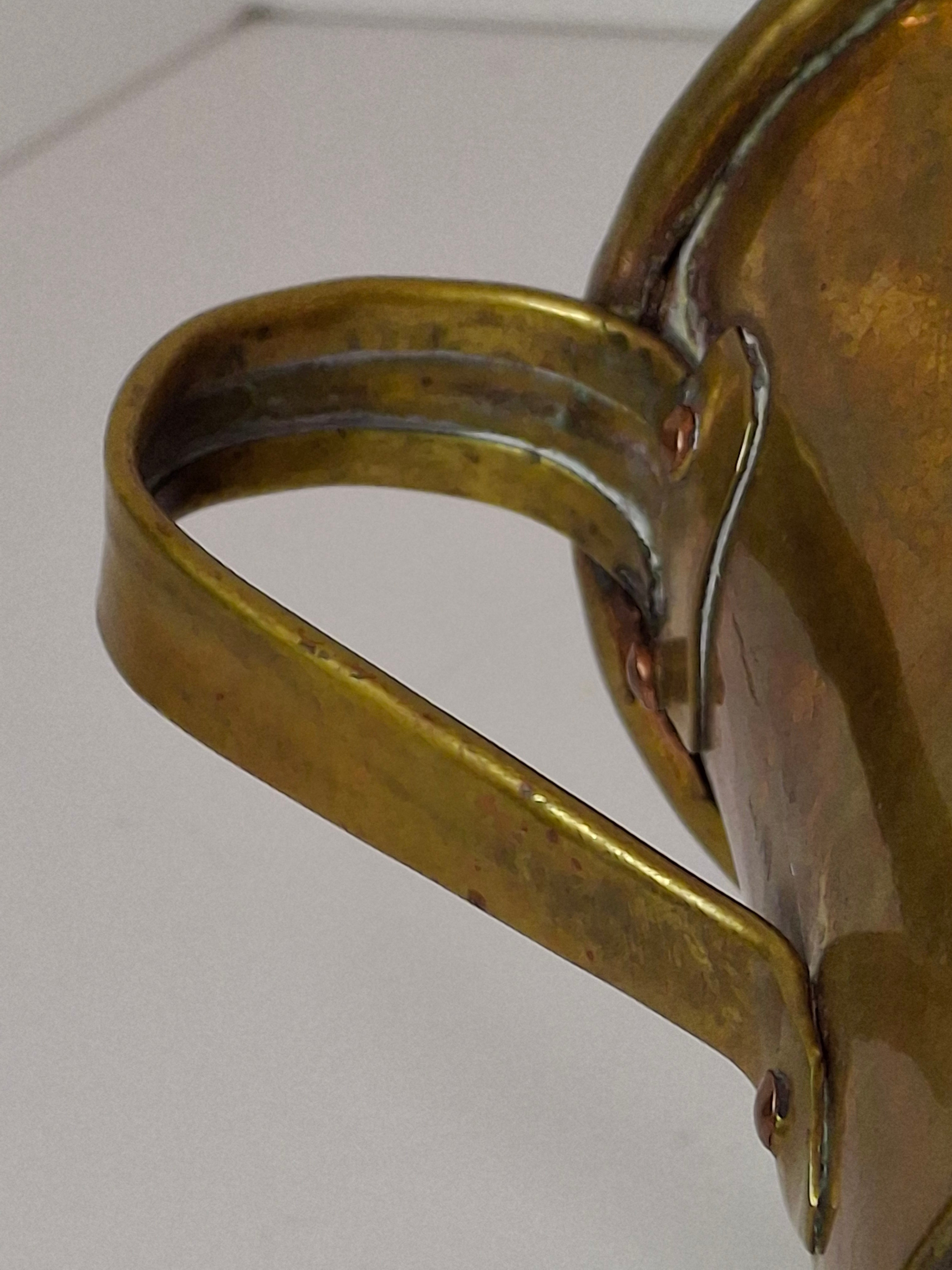 Antique Russian Brass Netilat Yadayim Hand Washing Cup, Circa 1898 Maker's Mark, Tula