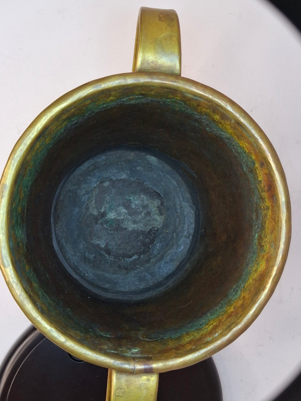 Antique Russian Brass Netilat Yadayim Hand Washing Cup, Circa 1898 Maker's Mark, Tula