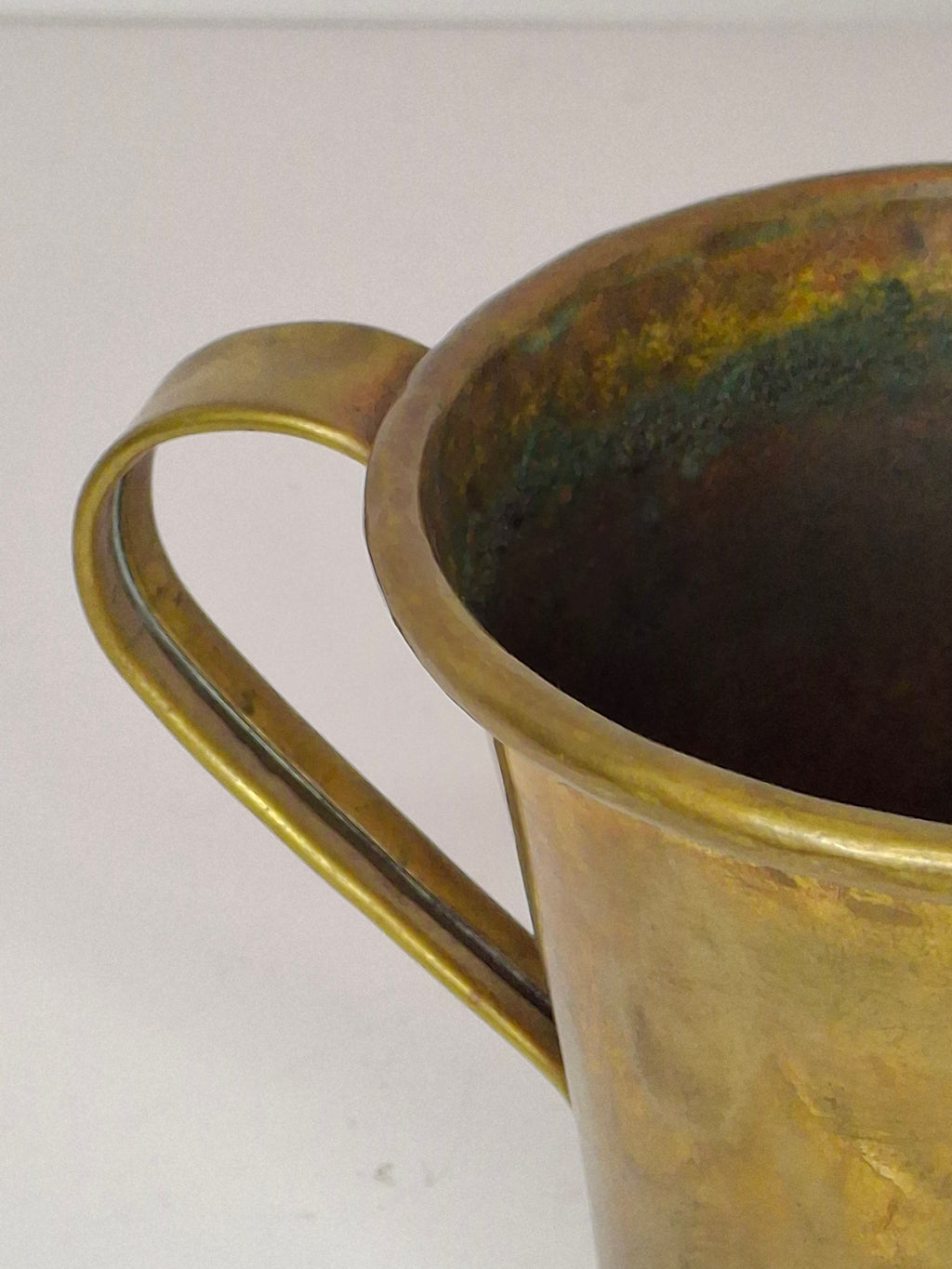 Antique Russian Brass Netilat Yadayim Hand Washing Cup, Circa 1898 Maker's Mark, Tula