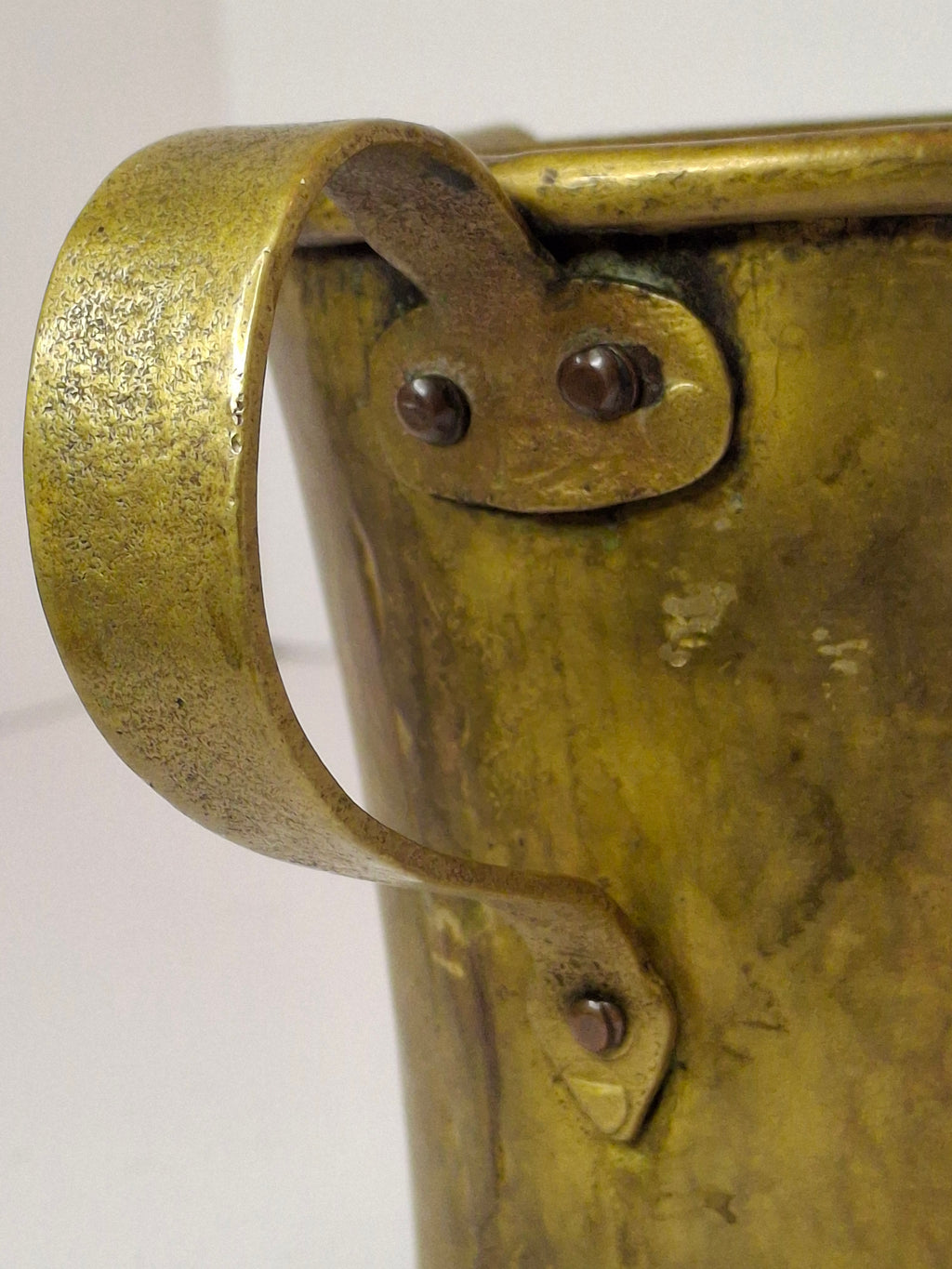 Antique 19th C Imperial Russian Tula Brass 3-Handled Netilat Yadayim Judaica Ritual Laver Cup w/ Eagle Hallmark