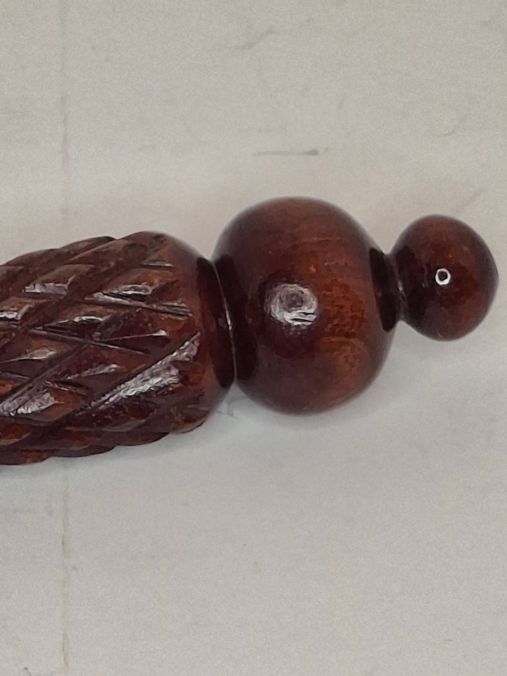 Mid-Century Israeli Wooden Torah Yad with Sterling Silver Hand Marked 925