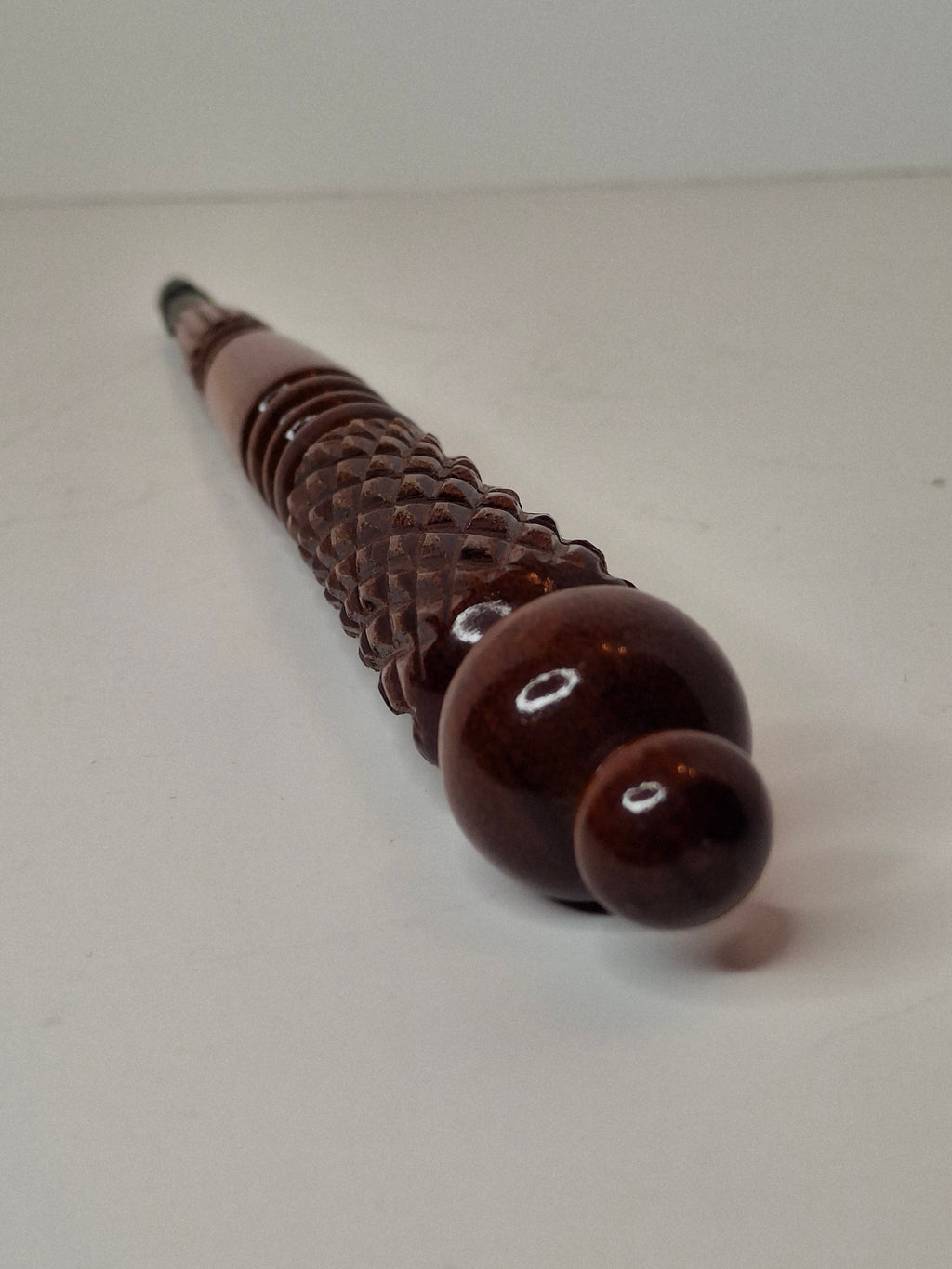 Mid-Century Israeli Wooden Torah Yad with Sterling Silver Hand Marked 925