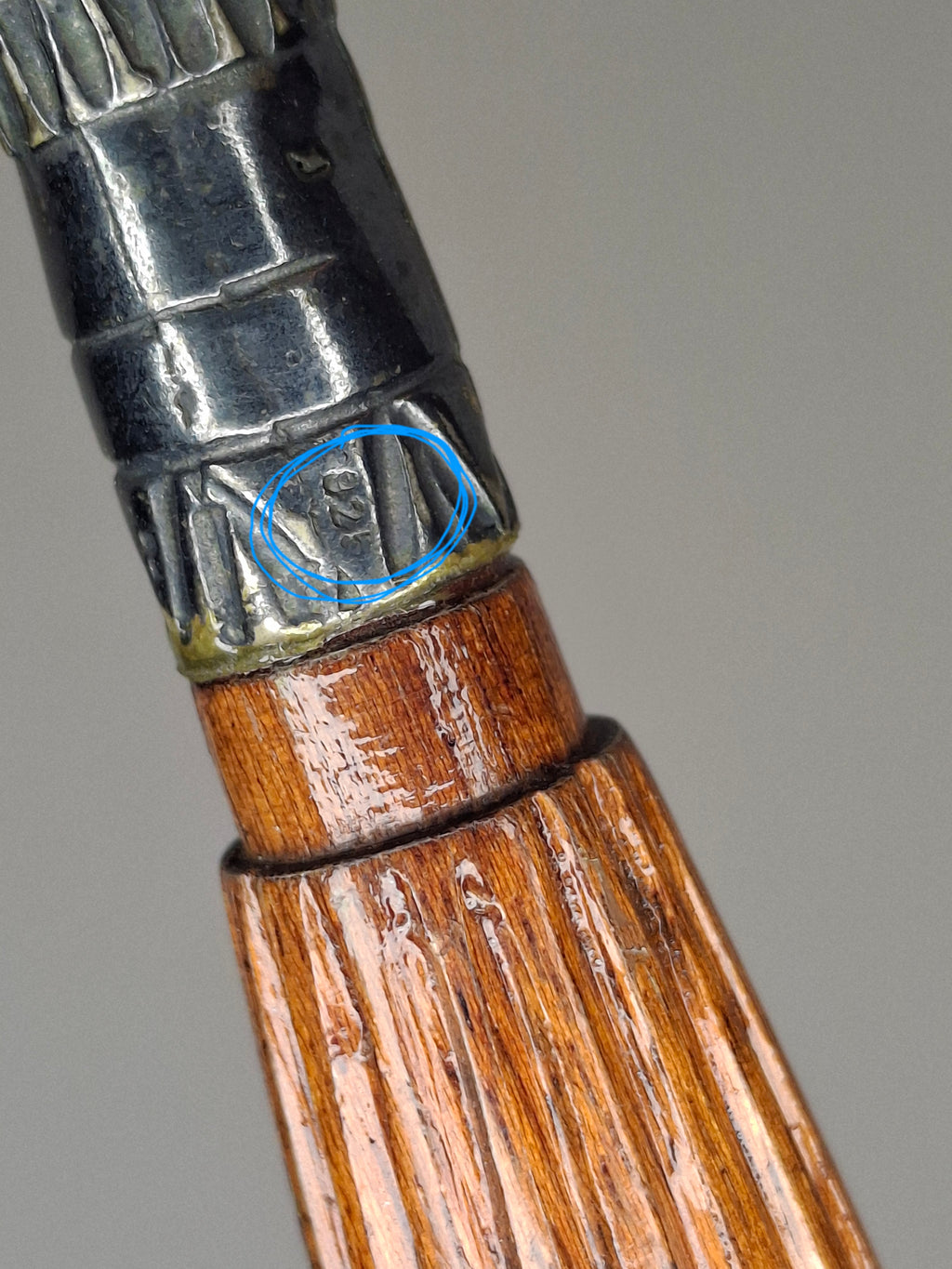 Mid-Century Israeli Wooden Torah Yad with Sterling Silver Hand Marked 925