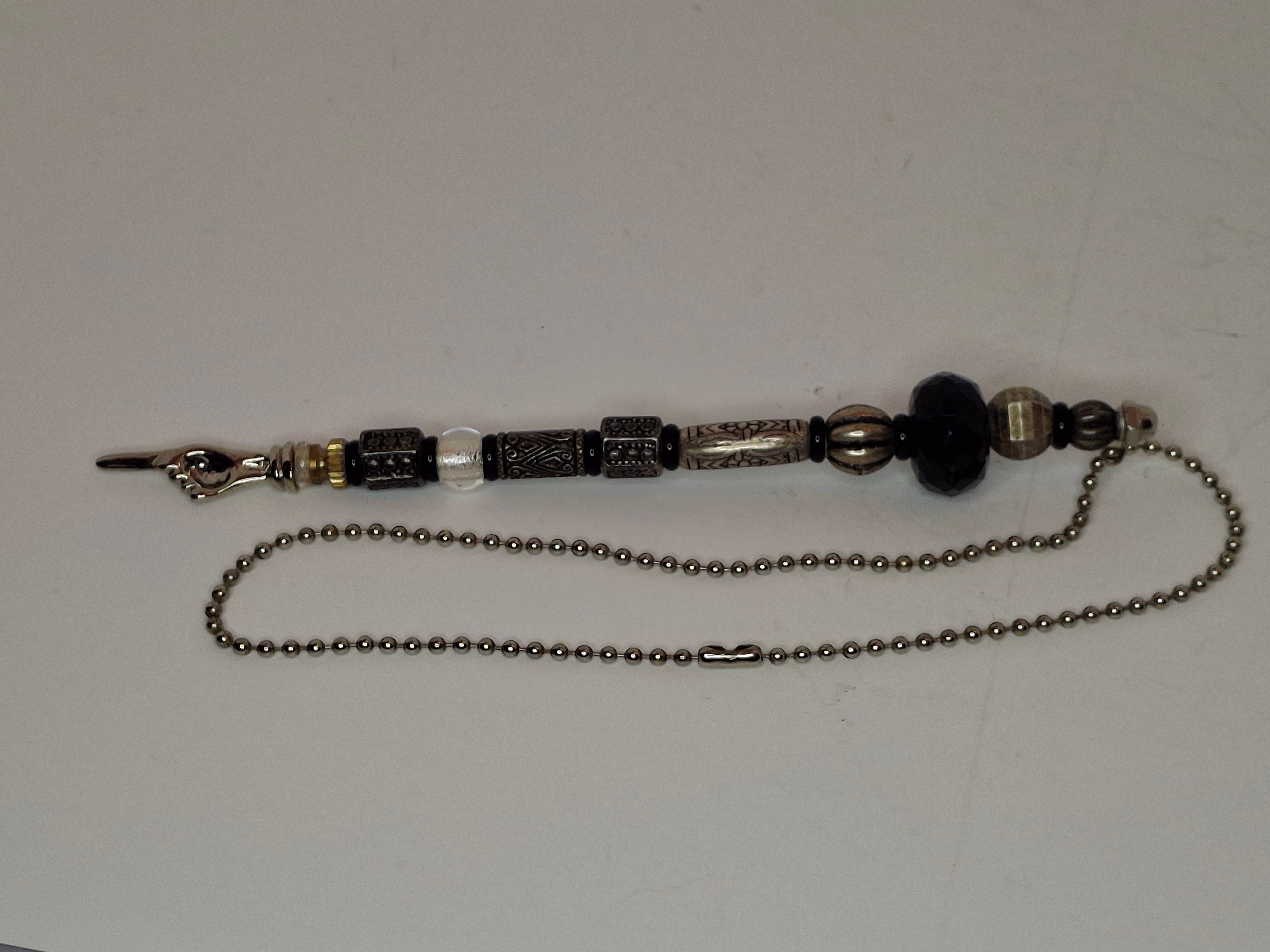 Lot of 2 Vintage-Style Beaded Mid-20th century Torah Yad Pointers Judaica