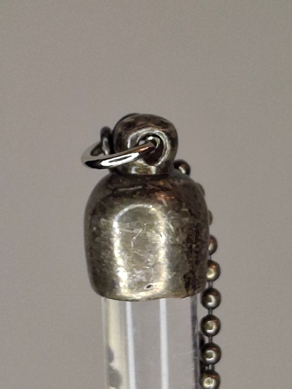 Vintage 1940s-1960s 925 Glass and Sterling Silver Yad Torah Pointer w/ Star of David Chain - Israeli Judaica