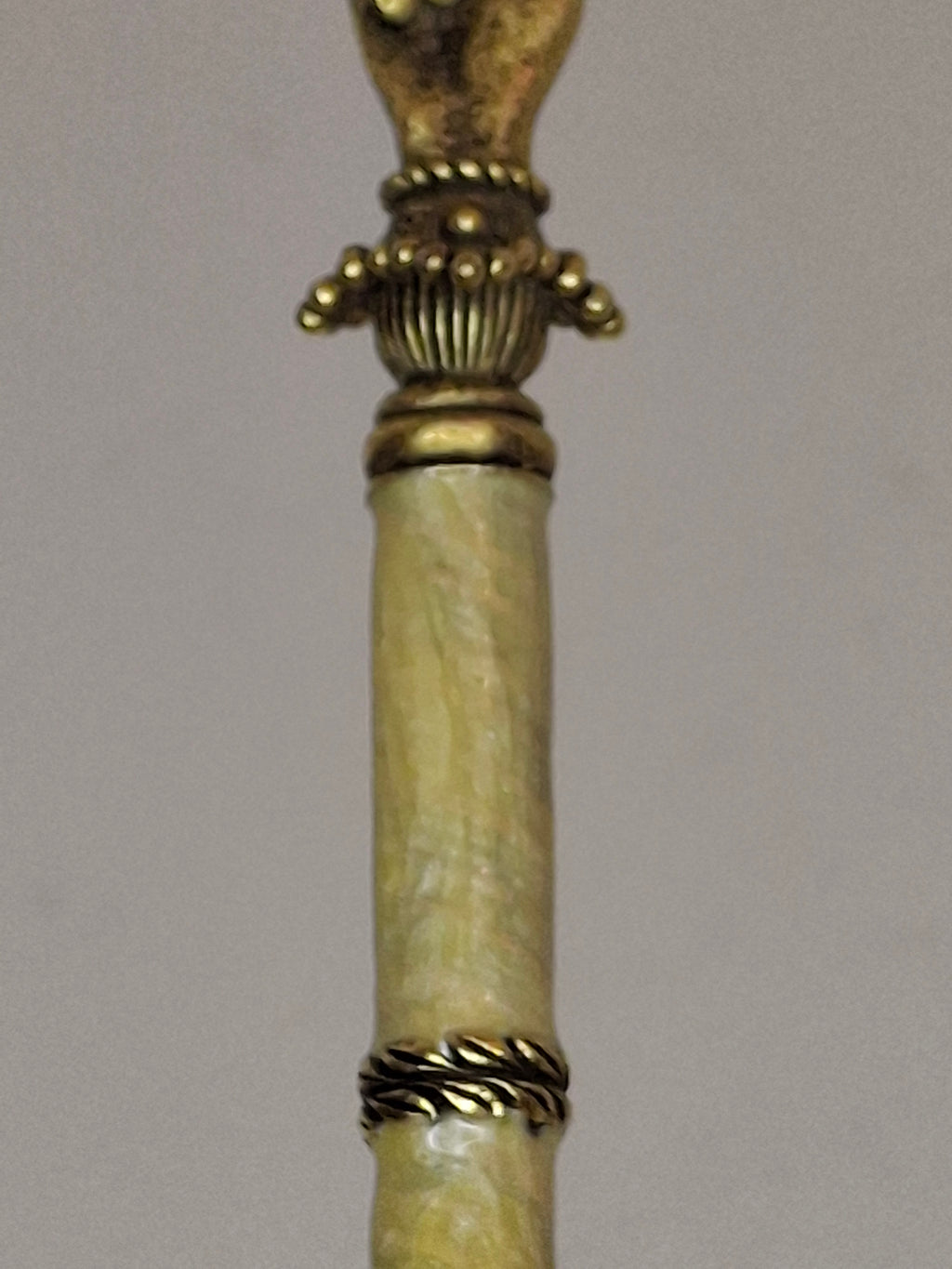Antique Victorian Horn & Gilt Brass Torah Pointer Yad 7" European Judaica 19th Century