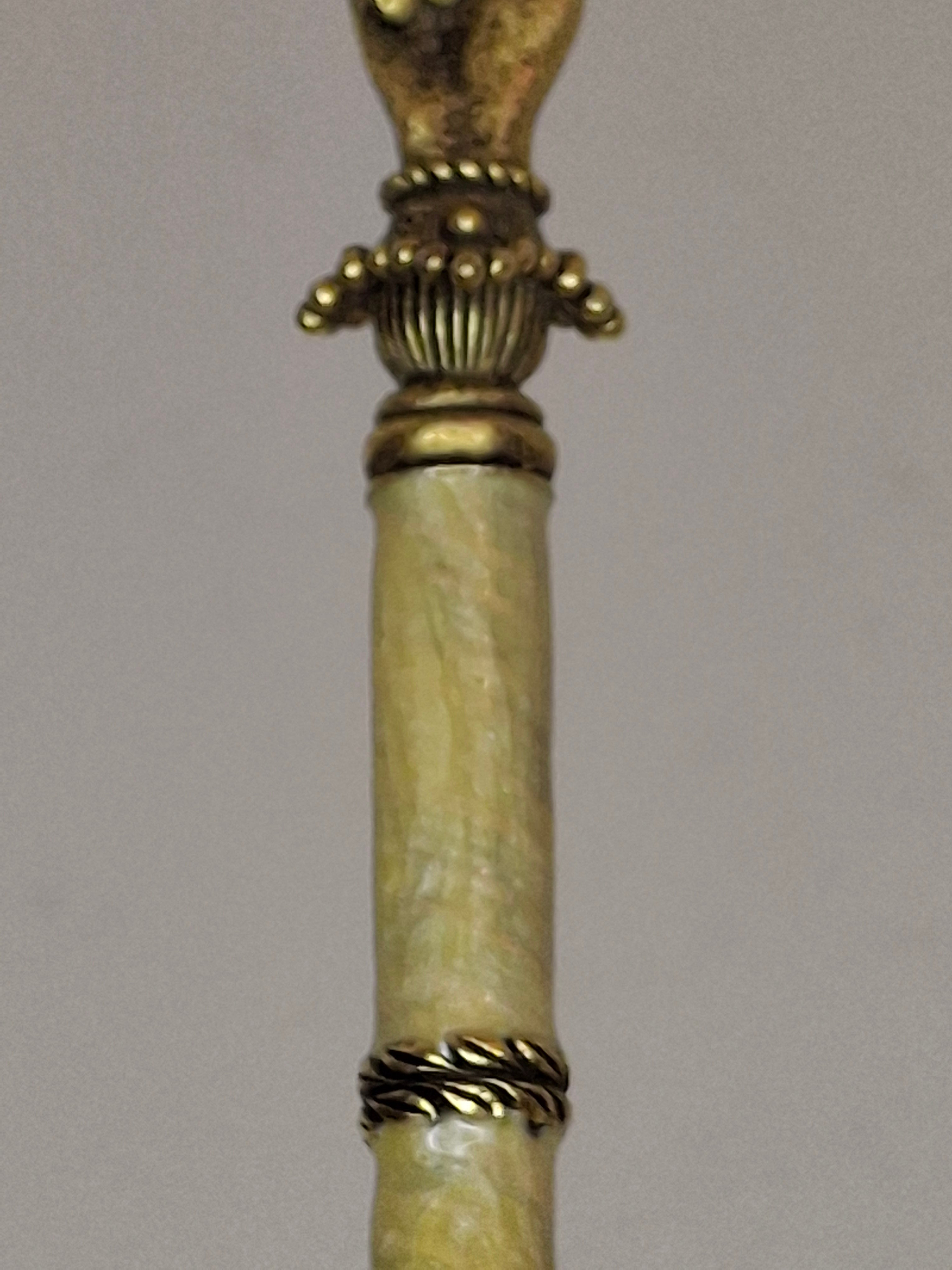 Antique Victorian Horn & Gilt Brass Torah Pointer Yad 7" European Judaica 19th Century