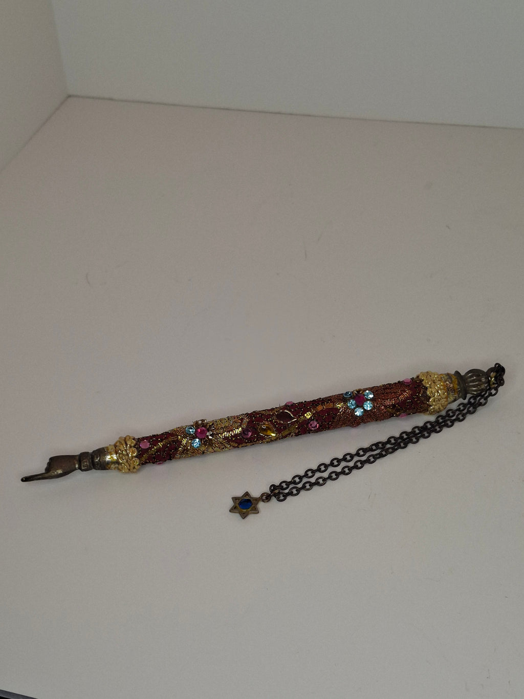 Lot of 2 Vintage-Style Beaded Mid-20th century Torah Yad Pointers Judaica