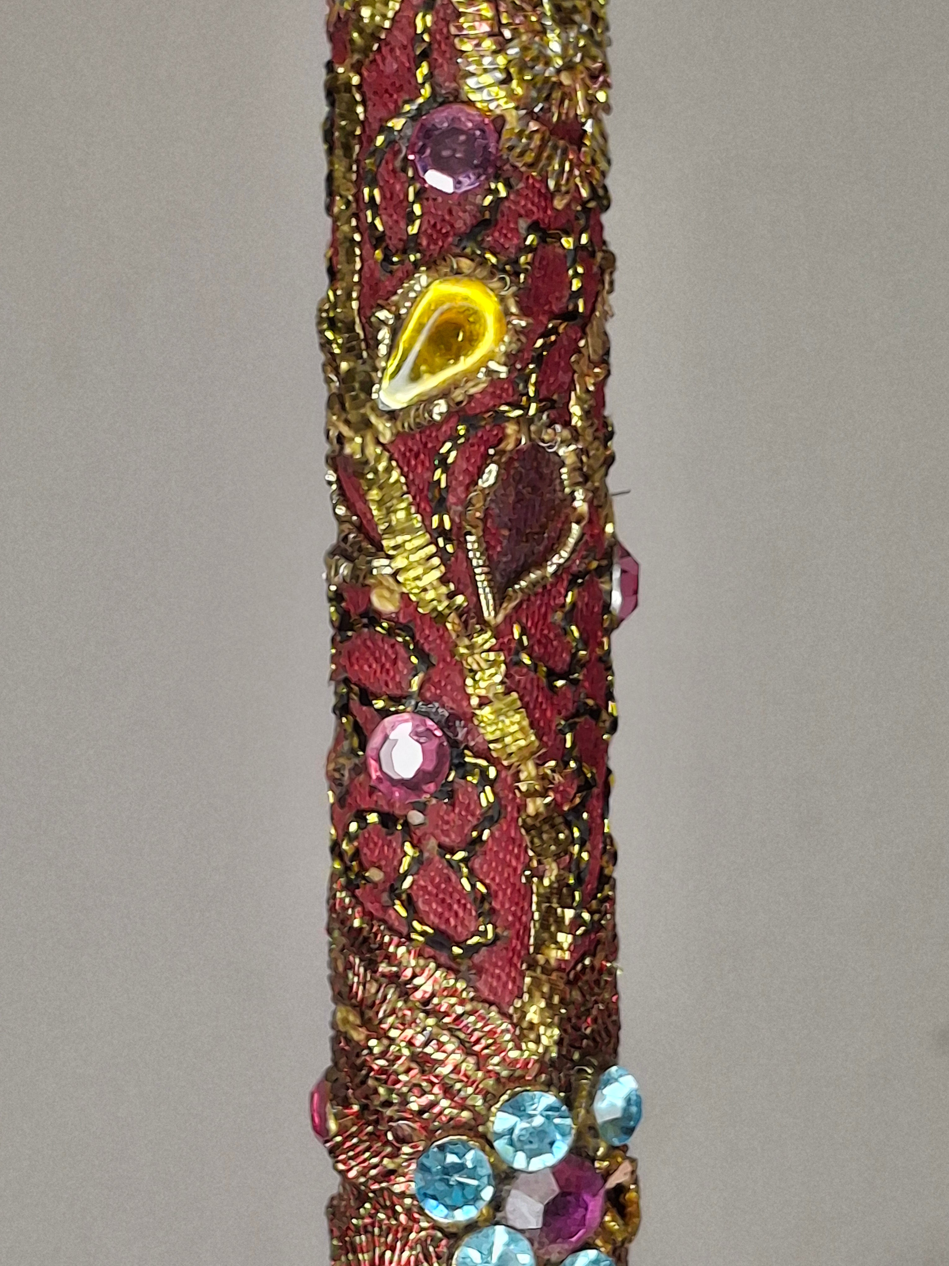 Lot of 2 Vintage-Style Beaded Mid-20th century Torah Yad Pointers Judaica