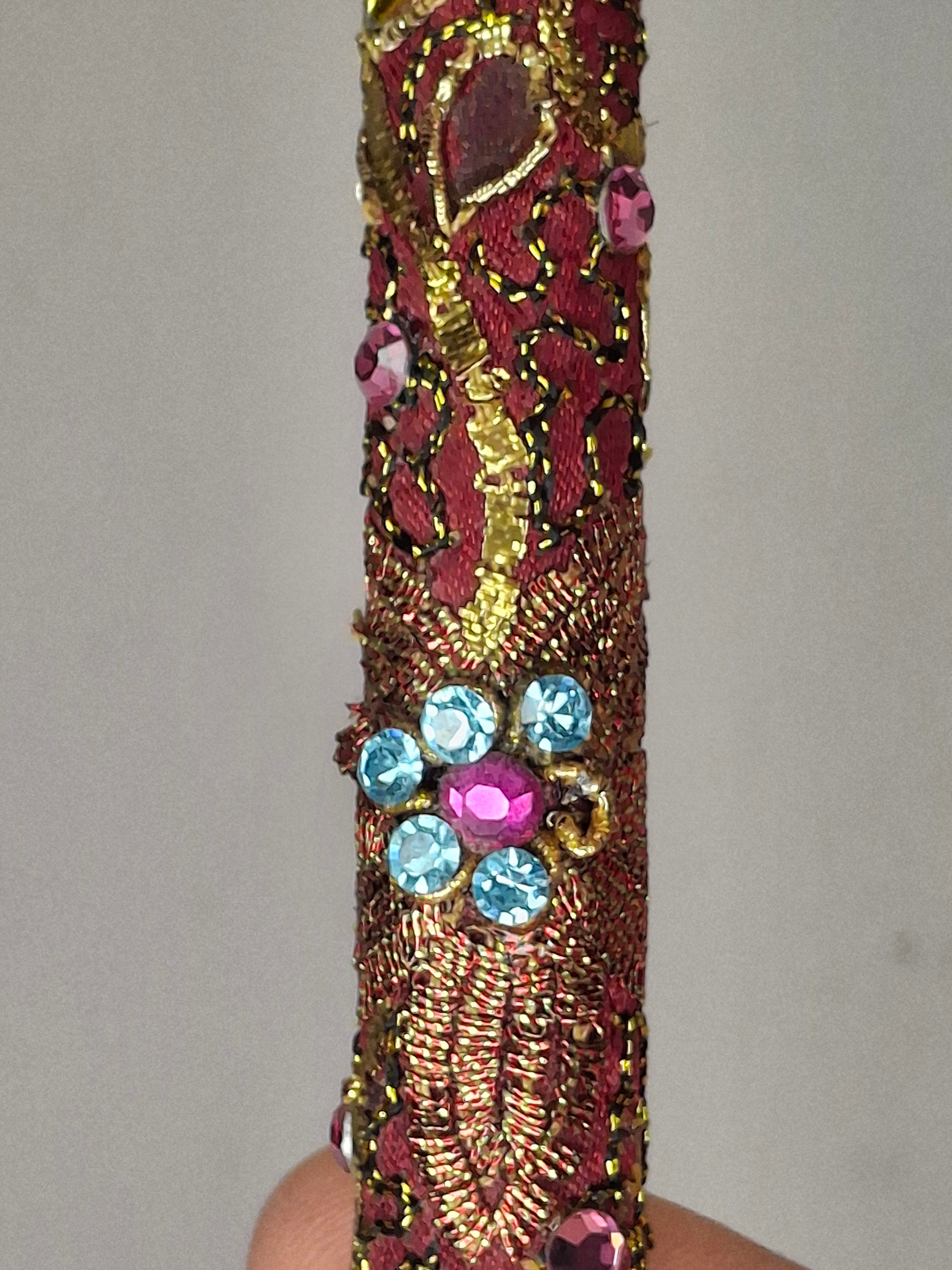 Lot of 2 Vintage-Style Beaded Mid-20th century Torah Yad Pointers Judaica