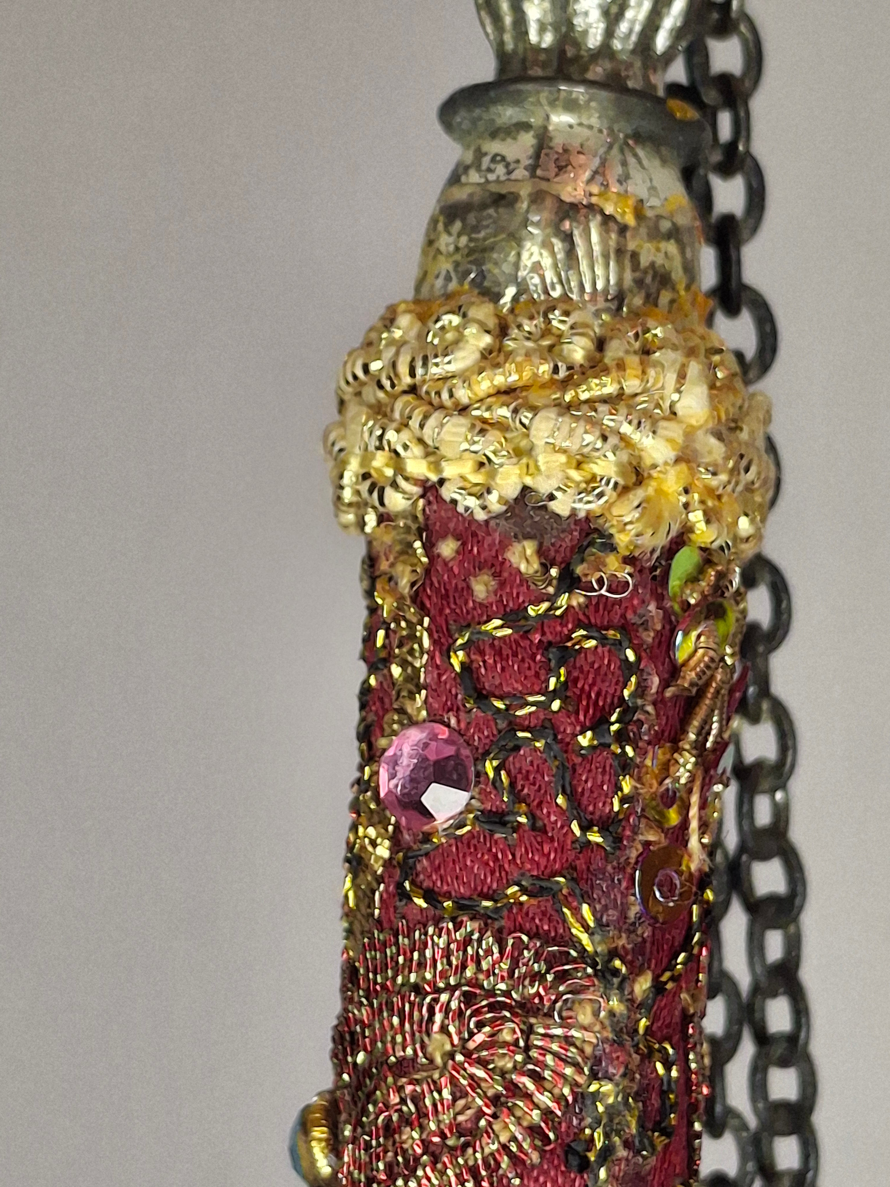 Lot of 2 Vintage-Style Beaded Mid-20th century Torah Yad Pointers Judaica