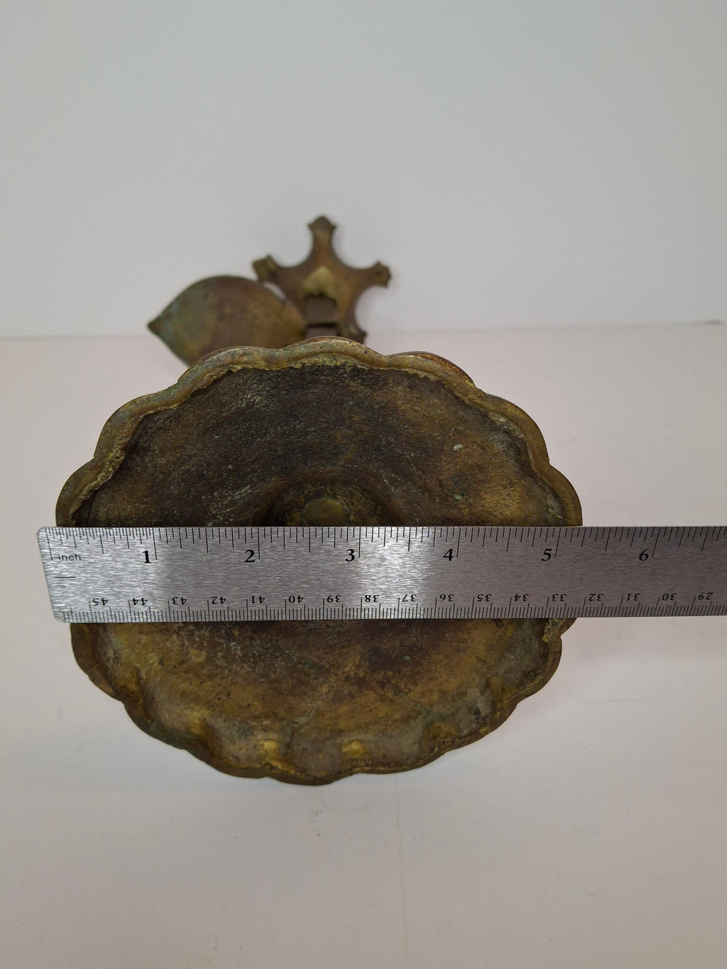 Rare 18th C Bronze Trammel-Mounted Double Fat Lamp w/ 5-Wick Bowl & Adjustable Pan - Primitive Lighting