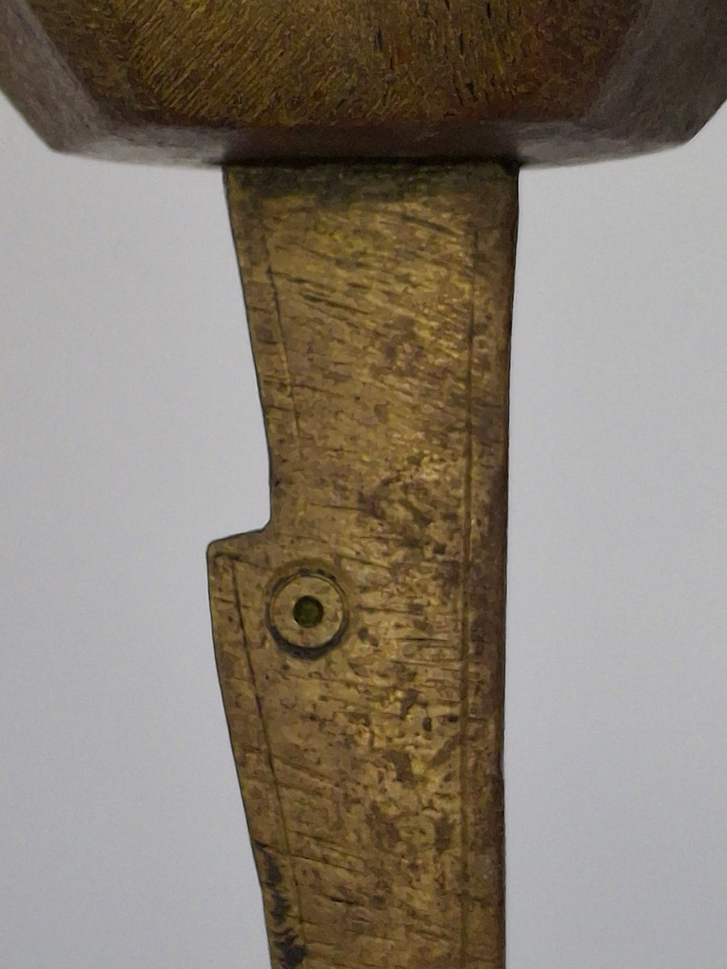 Rare 18th C Bronze Trammel-Mounted Double Fat Lamp w/ 5-Wick Bowl & Adjustable Pan - Primitive Lighting