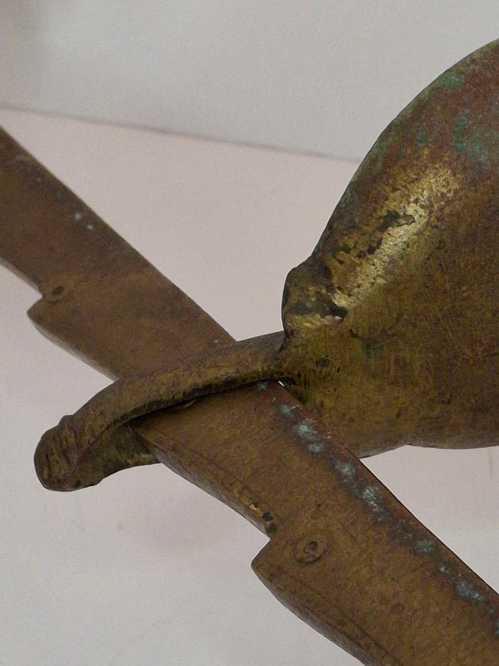 Rare 18th C Bronze Trammel-Mounted Double Fat Lamp w/ 5-Wick Bowl & Adjustable Pan - Primitive Lighting