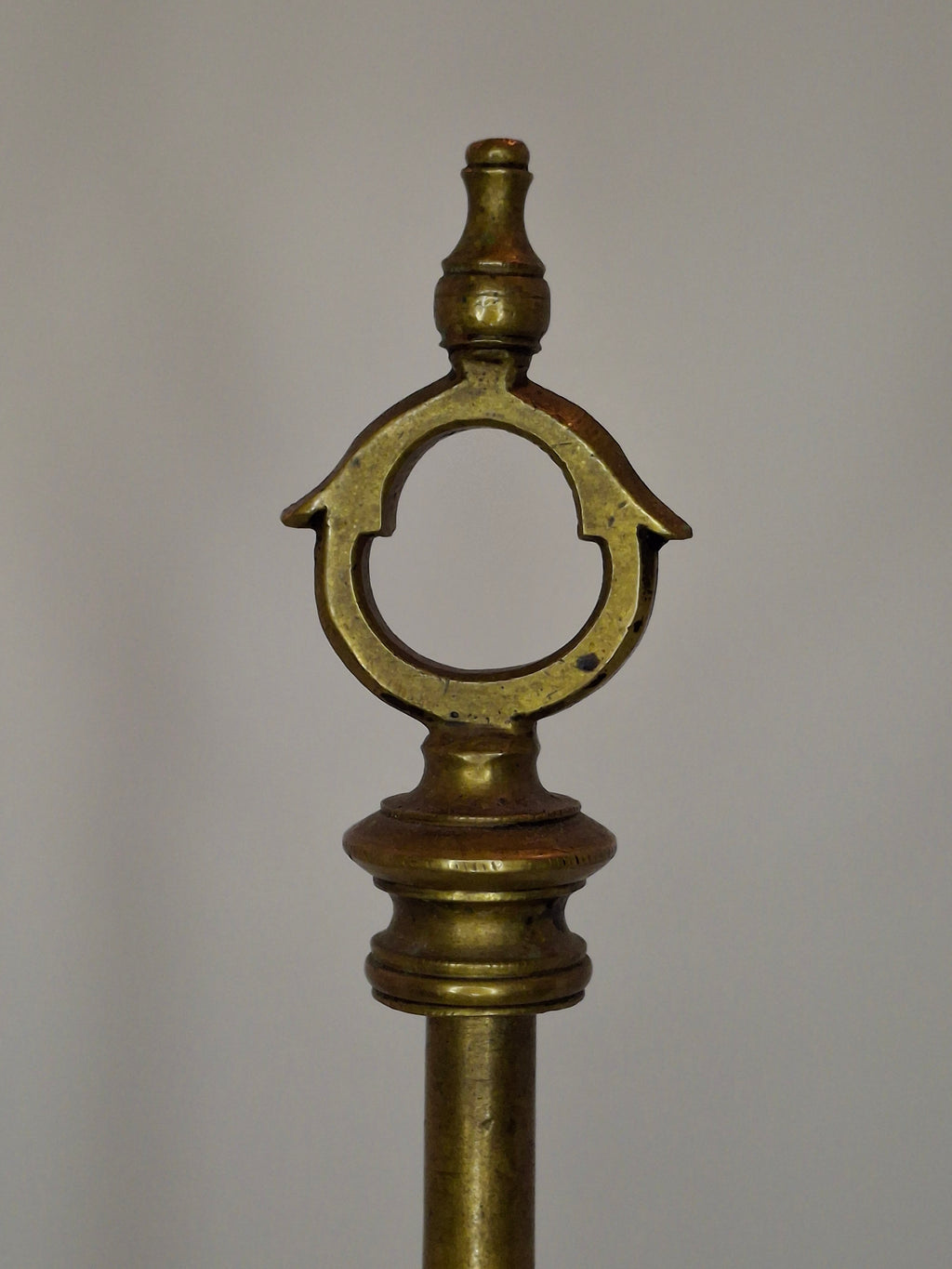 Antique Indian Adjusable Brass Oil fat Lamp with Elephant Hallmark - Deepak/Diya